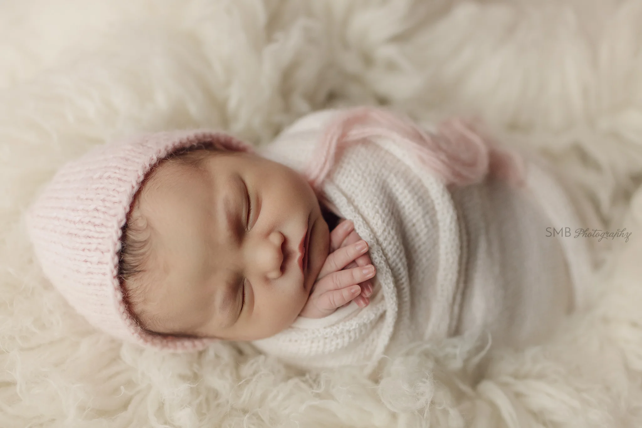 Baby girl wrapped