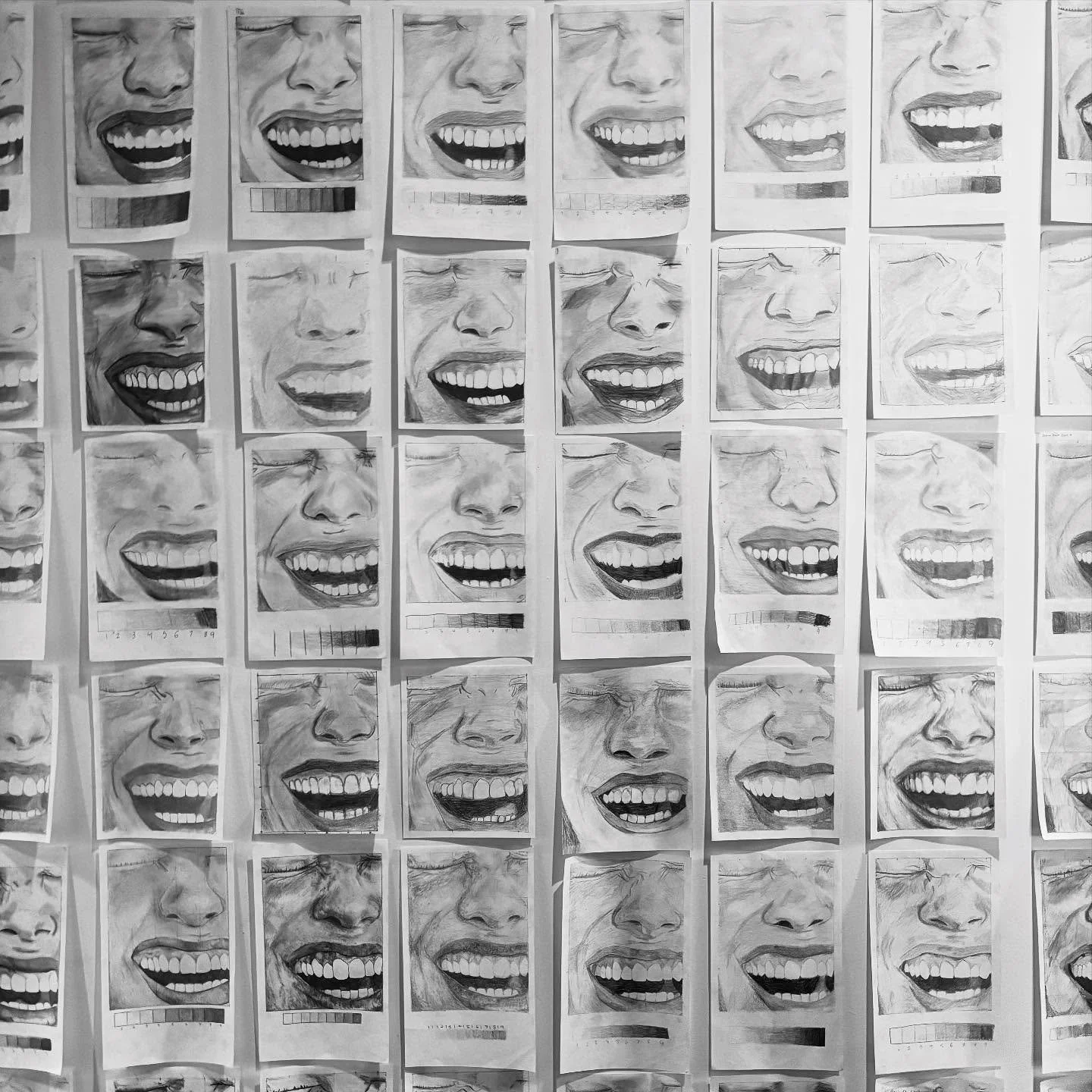 Students are starting off STRONG this year!! All 92 micro portrait drawings are on display at the Pine Octavia campus. I love seeing everyone&rsquo;s reaction as they encounter this installation of smiles. 

Looking forward to the continued talent an
