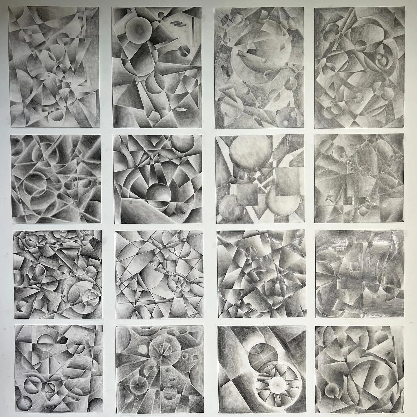 In Art Foundations I, we begin the semester by learning about value and how artists apply a range of light to dark to achieve dimension in their drawings. By examining examples of high contrast and low contrast images, students learn to work with bot