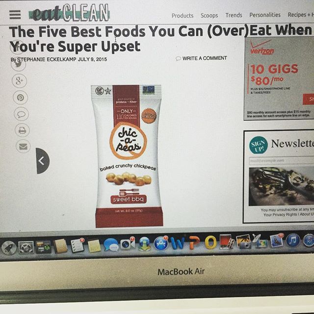 Proud to be a part of @eatcleanfeed five best foods to can (over) eat when you're super upset #snackhealthy