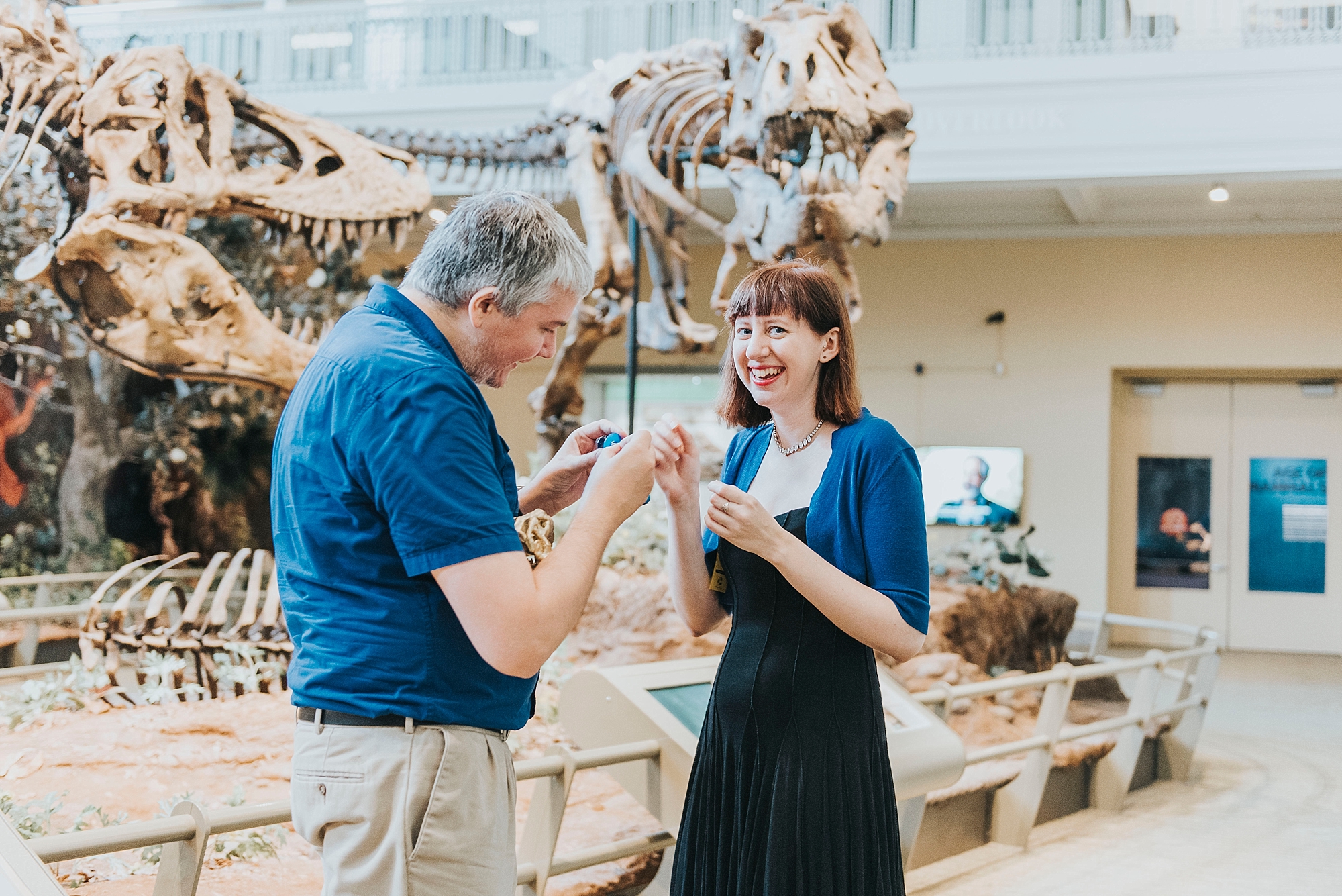 Proposal at the T-REX, Pittsburgh Museum