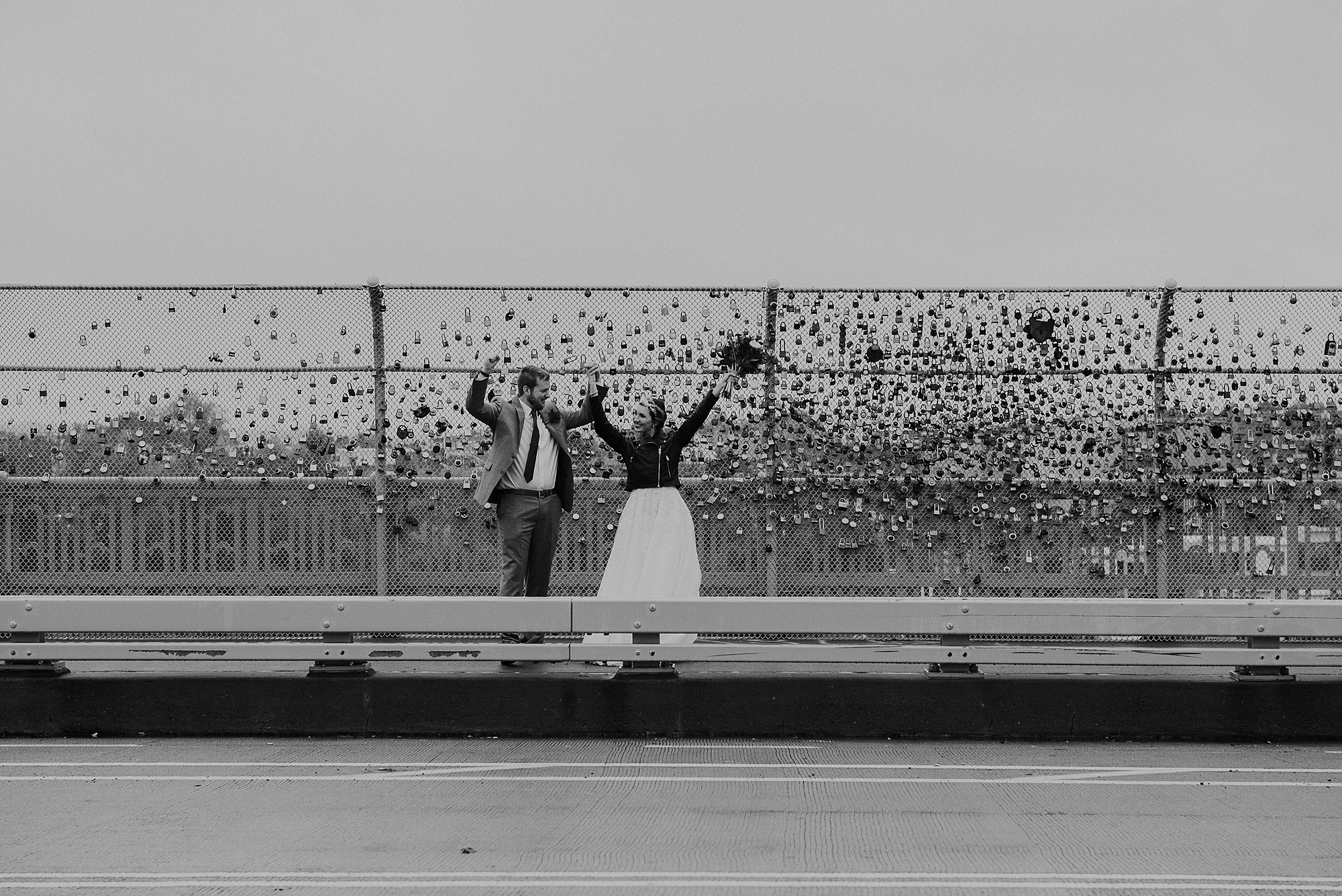 Schenley Bridge lock Pittsburgh wedding Sandrachile