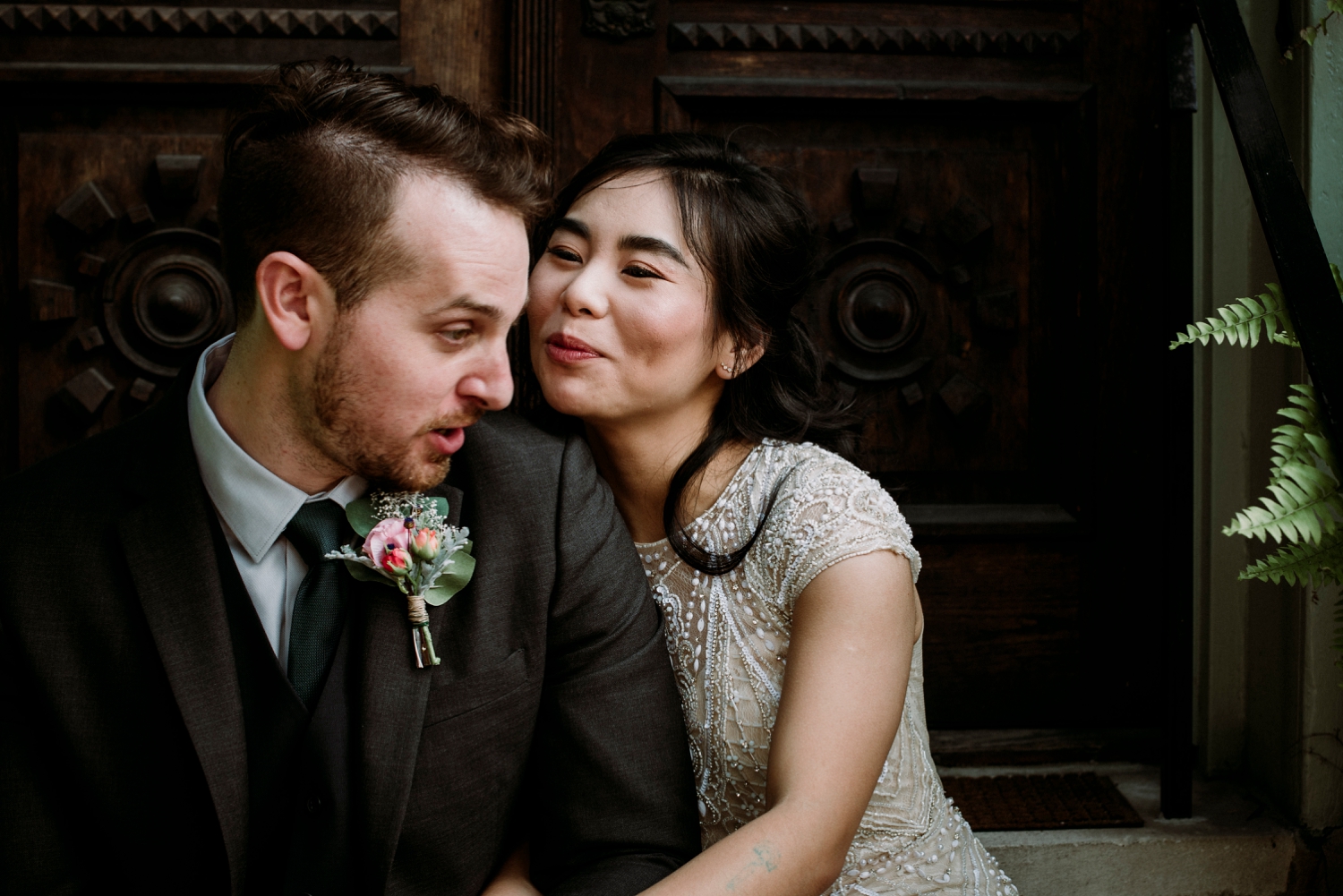 non traditional wedding portrait