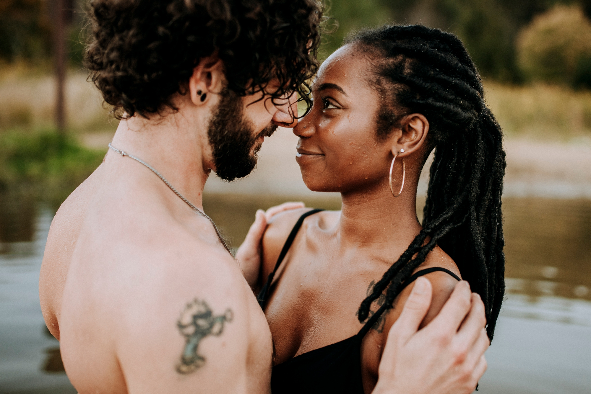 engagement in the water