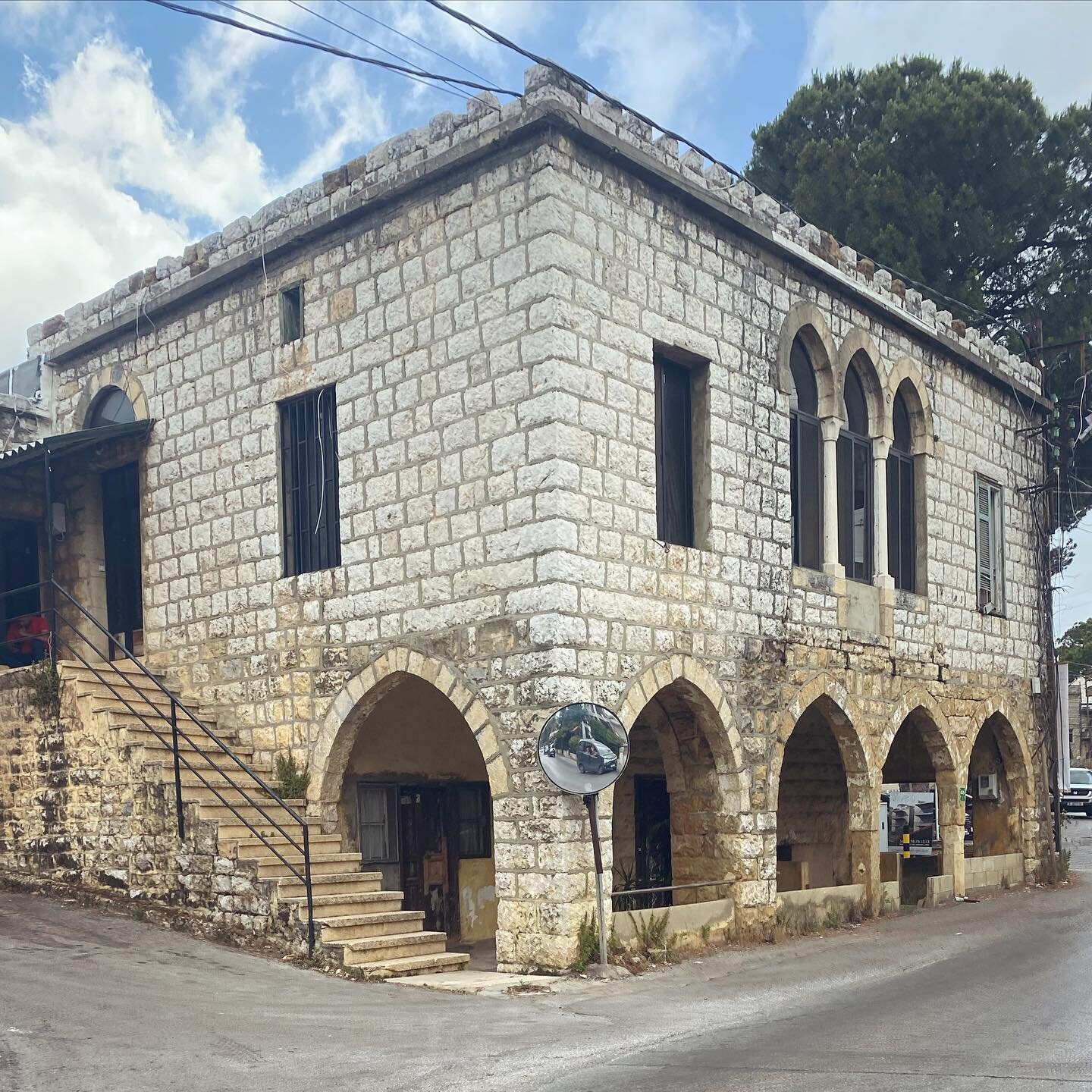 I love old Lebanese homes - the layers added by generations, the arches, the patios, the stone, and the pine trees all around&hellip; #beautyoflebanon