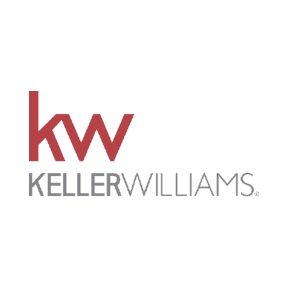 Keller Williams logo with a black background, red initials "kw" and gray text "KELLER WILLIAMS".