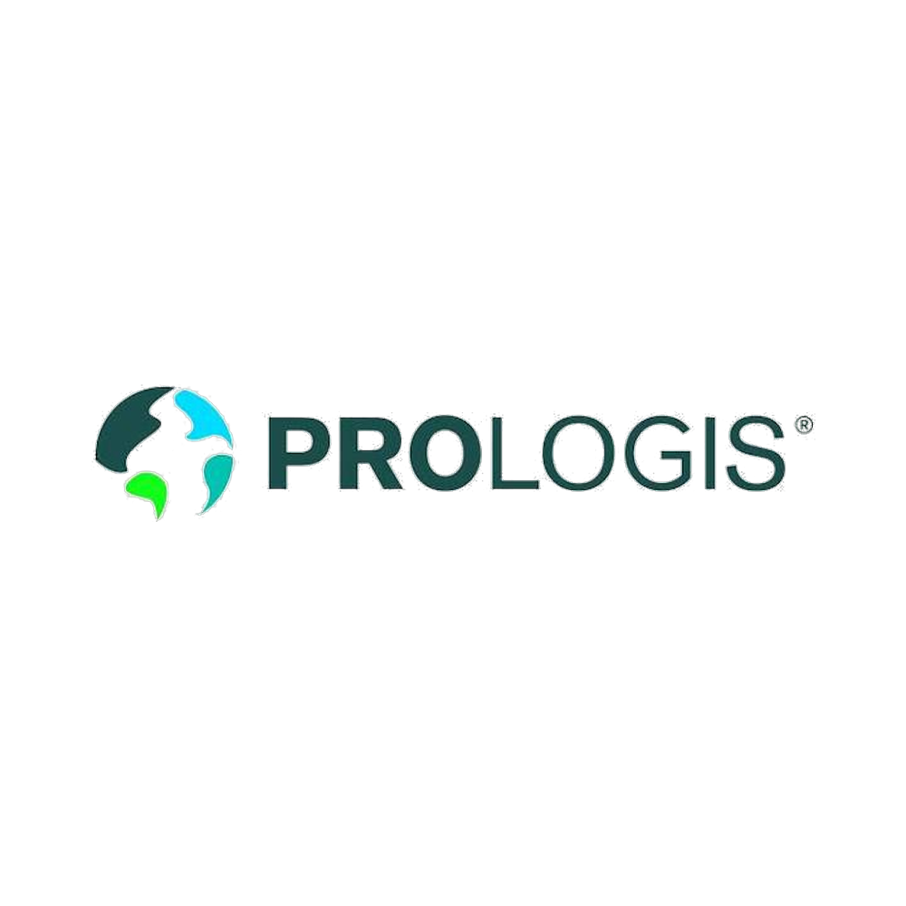 Prologis logo with a globe icon and the company name