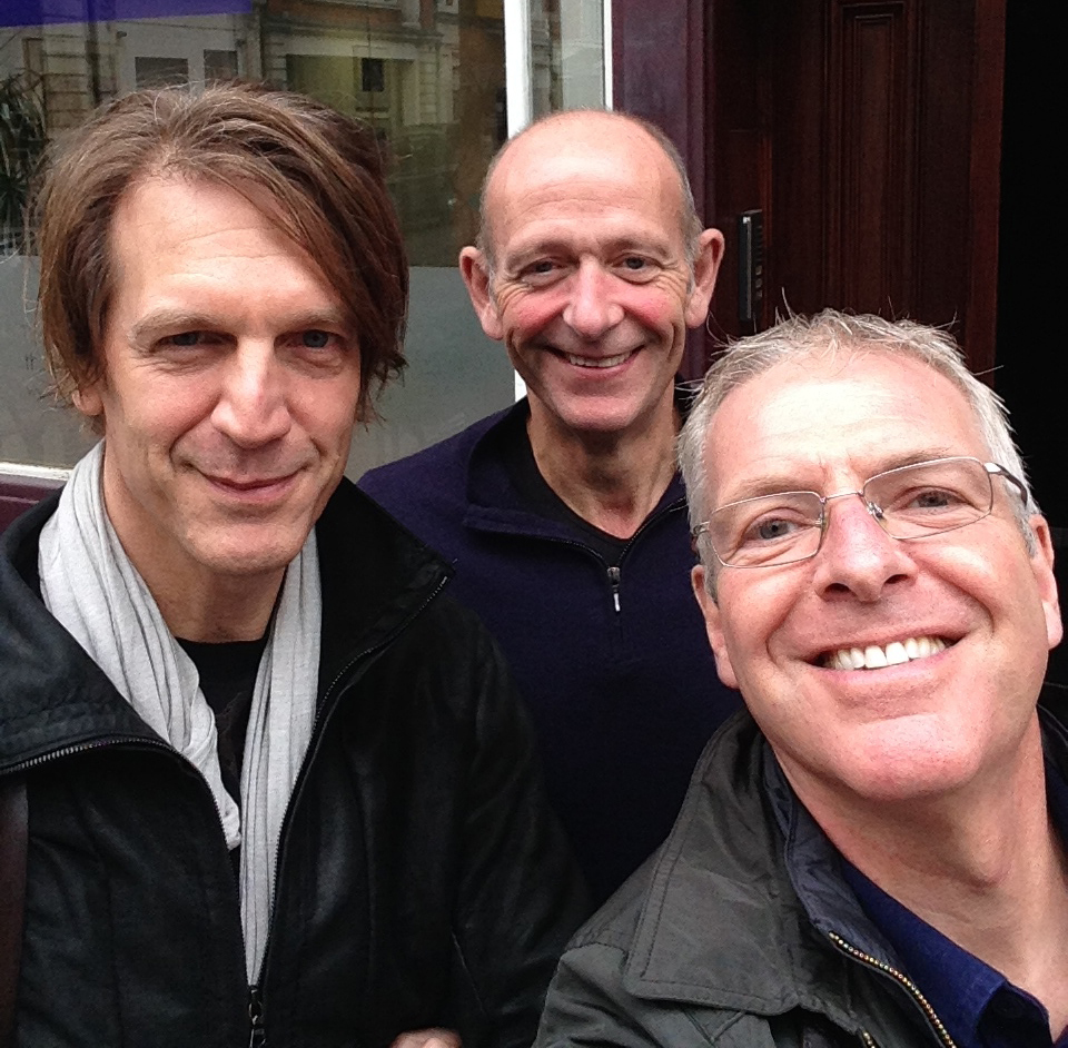 Graham Fink, Paul Arnold and Nick Schon after recording Graham's video