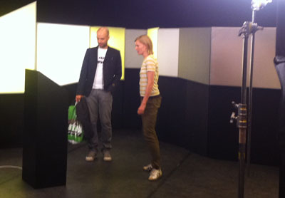 DADIU Talk Director Helle Pagter and Miguel Sicart at the recording. 