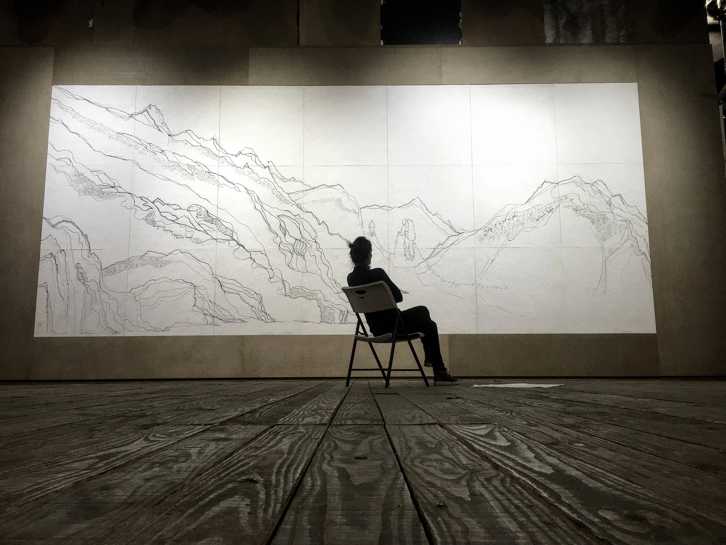 Mural wall for MontBlanc
