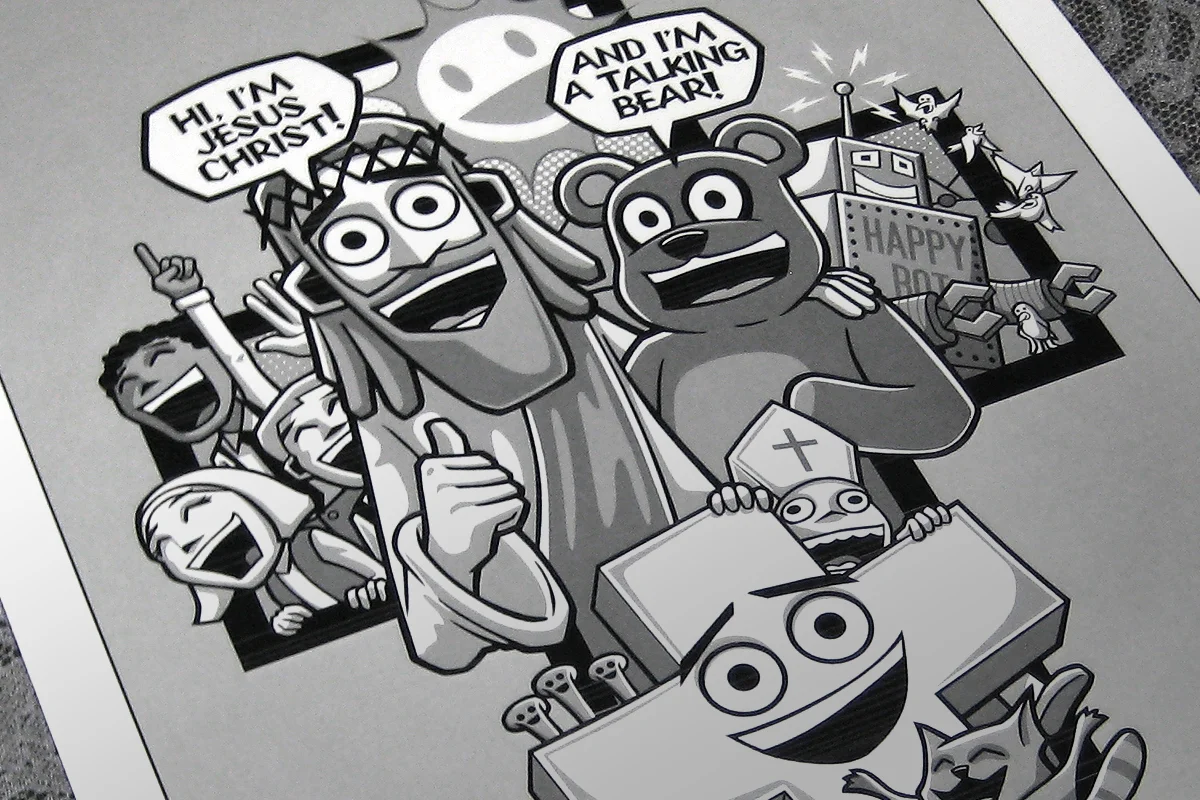 ART PRINT -- Jesus & Talking Bear