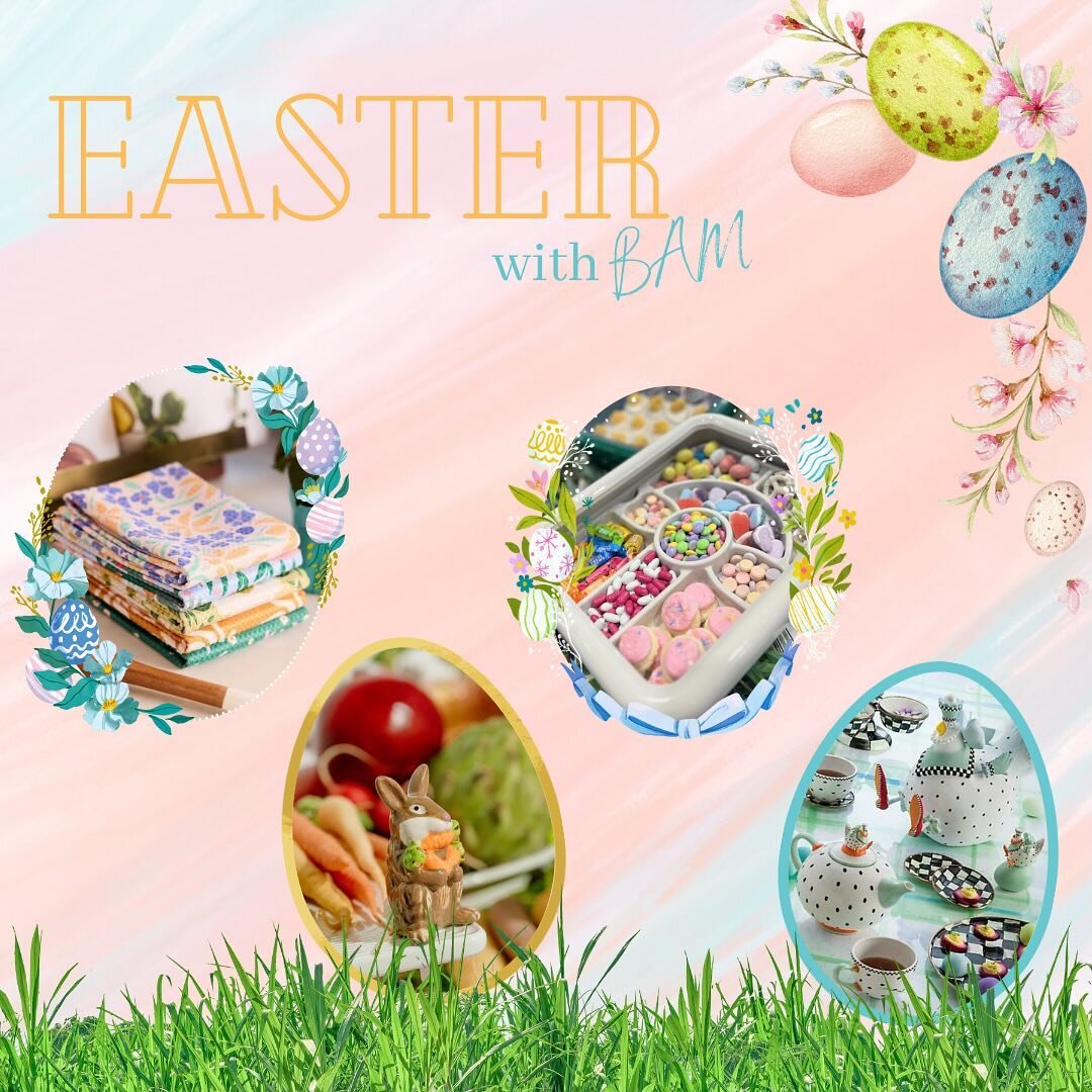 🌸 bbQ &amp; More&rsquo;s premium products will take your Easter celebration to the next level! 🌼 From brands like Mackenzie Child&rsquo;s, Nora Fleming, Pampa Bay, FancyPanz,Geometry and Enamel Cookware that will add a touch of elegance to your hol