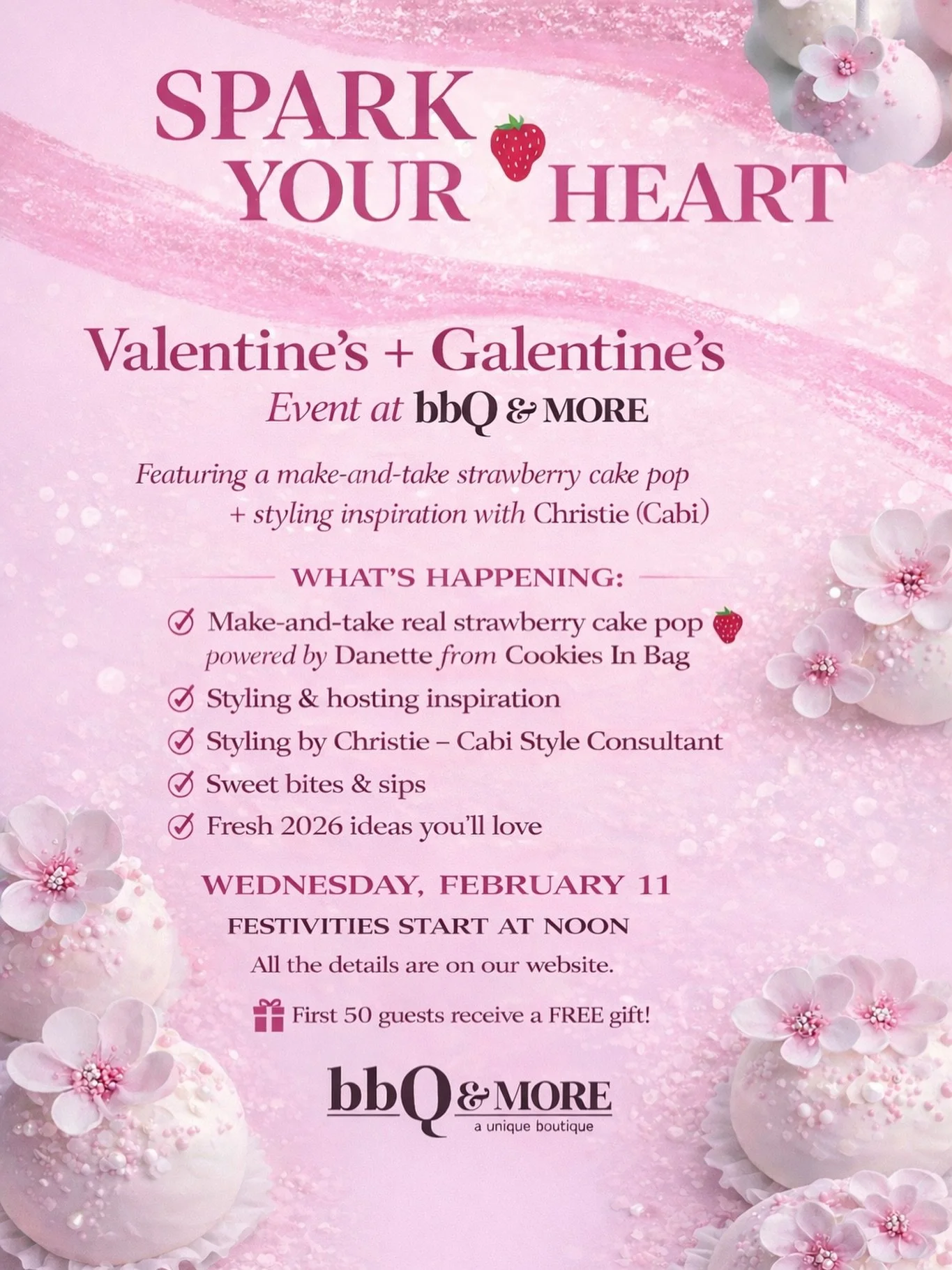 8 more days!!!! Are you coming?! 

RSVP 👉🏼https://www.bbqandmore.biz/valentines-2026