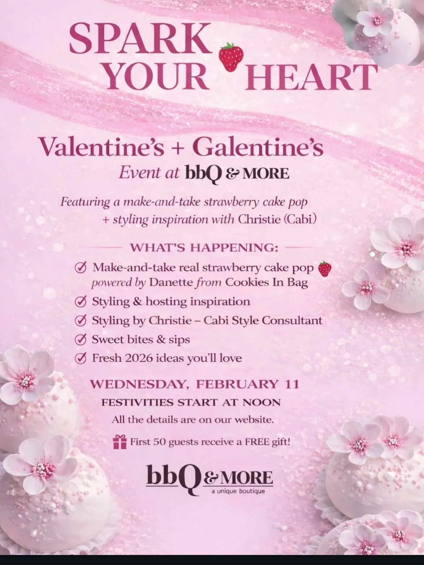 TODAY! Starting at 12pm. Are you coming?! 🩷❤️💜💖

Give the best gift, host the best gathering, have the most fun. 🏬Shop in Store: 321 Broadway, Paducah, KY 📞Call to order: 270.534.5951 📲Text a personal shopper: 859.379.4339 📧E-mail ordering: in