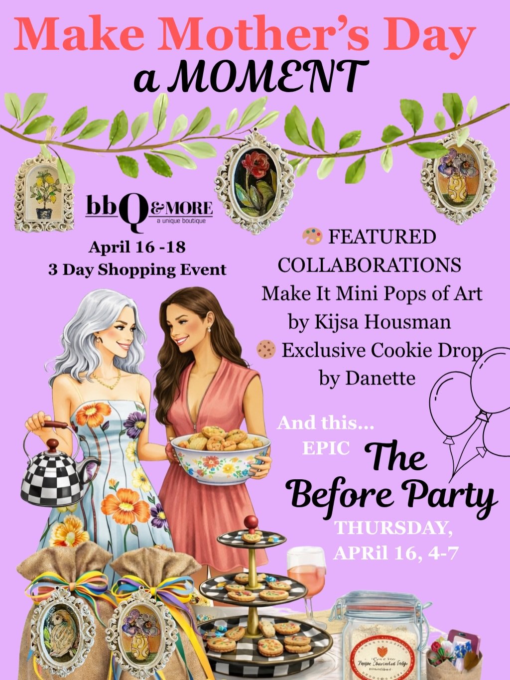 Mother&rsquo;s Day is coming, and we&rsquo;re making it more than a moment&hellip; we&rsquo;re making it an experience 🤍

Join us April 16&ndash;18 for a 3 day shopping event filled with meaningful gifts, beautiful finds, and a little something spec