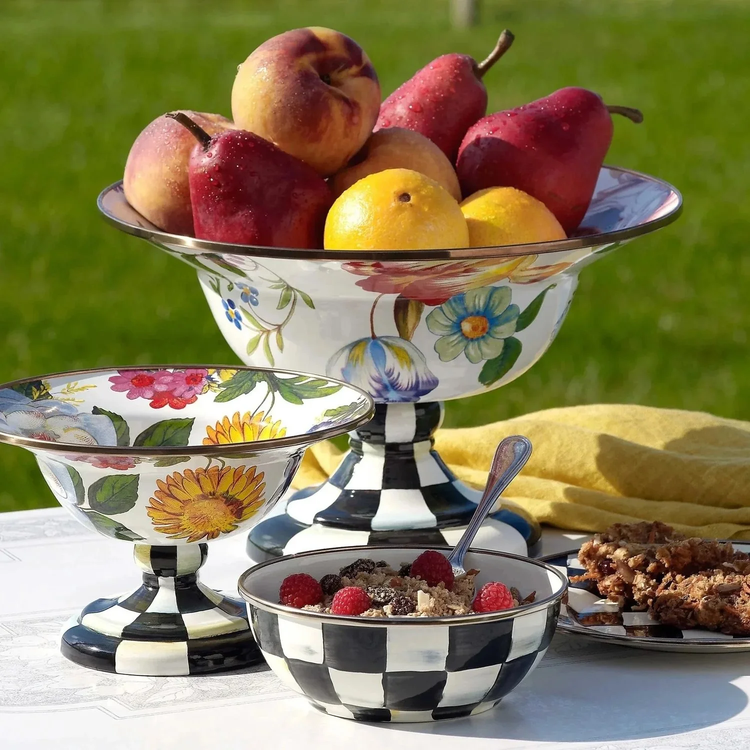 MacKenzie Childs Compotes
So many choices&hellip;so many uses!

For current availability, text us at 859-379-4339 and we&rsquo;ll happily share what&rsquo;s in stock.

Looking for something specific? We are delighted to order any pieces offered by Ma