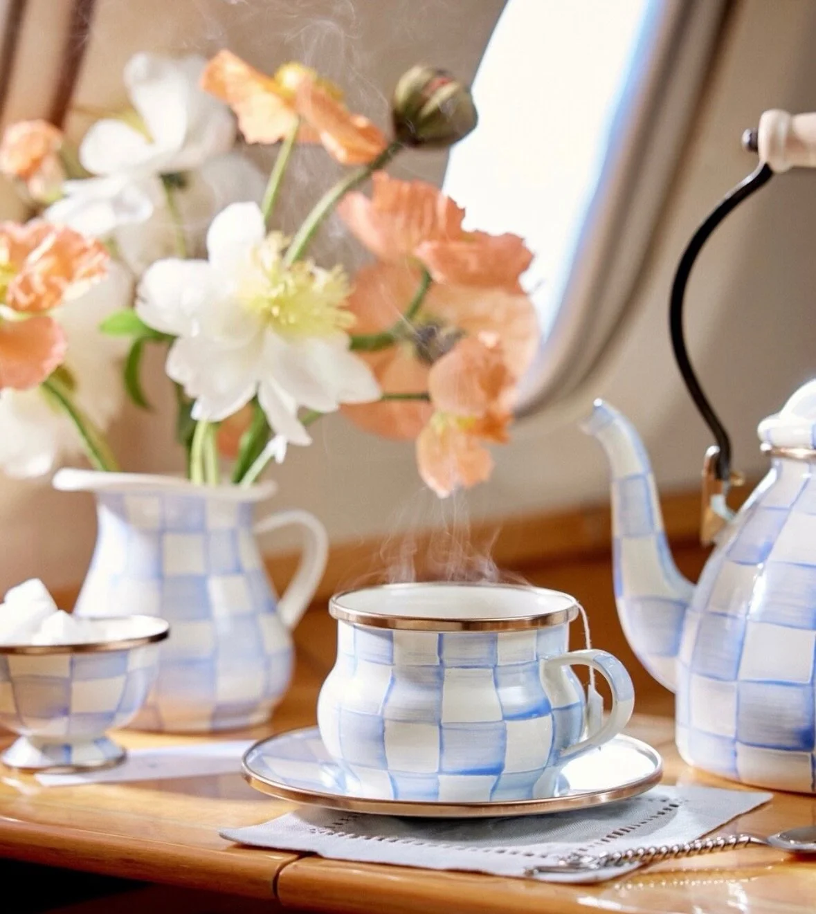 Meet the new girl. @mackenziechilds&rsquo; newest color is Sky Check. This beautiful blue shade launched in partnership with Pantone to celebrate the ultimate &ldquo;color of new beginnings&rdquo;. A sentiment just as beautiful as the actual color. ?