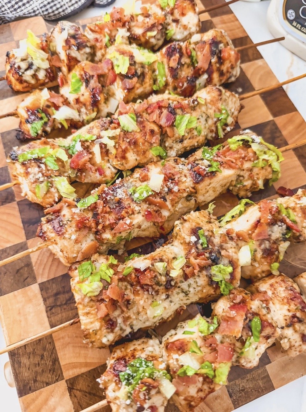 Caesar Chicken Skewers