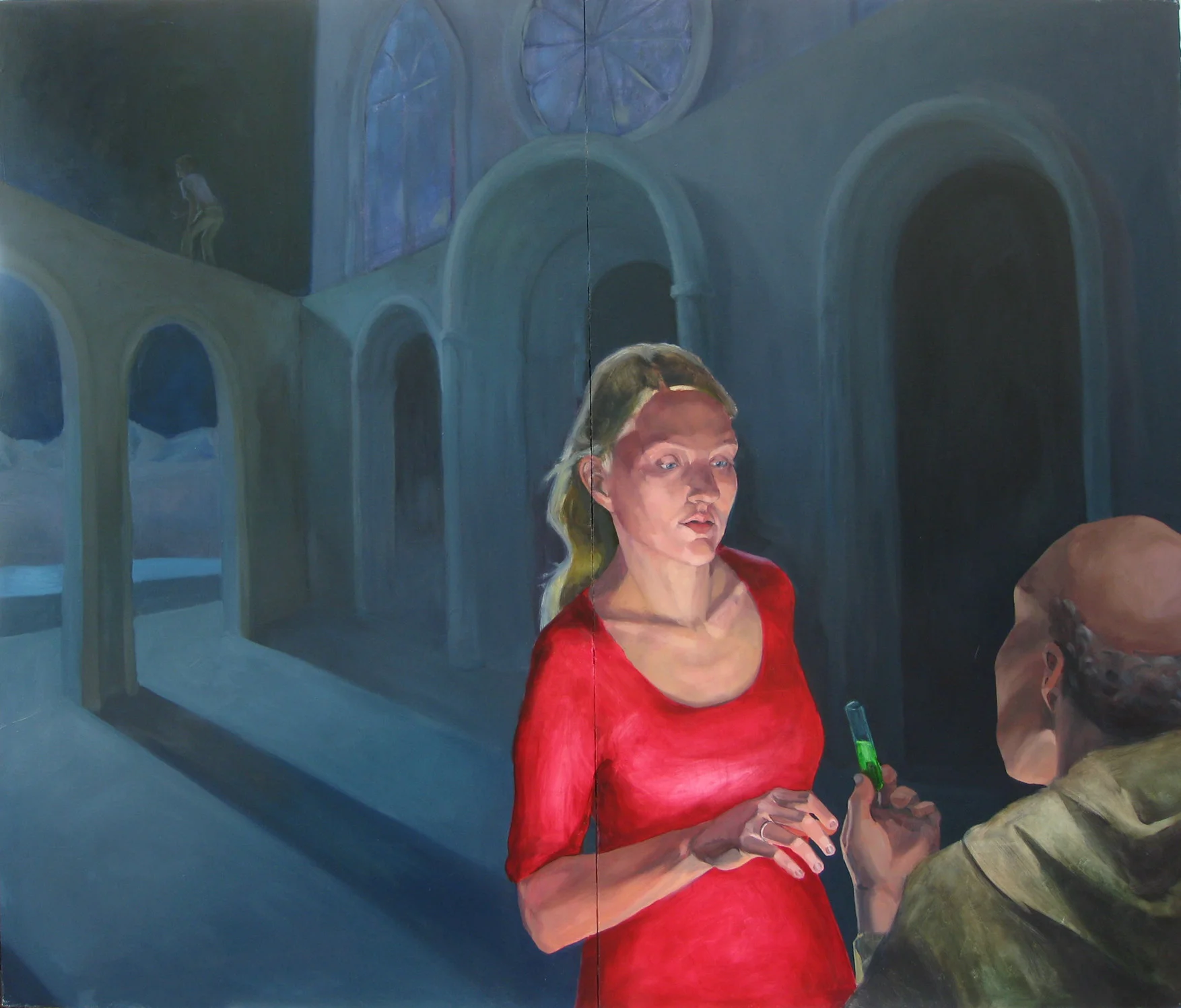 Romeo and Juliet, oil on panel, 40 x 48