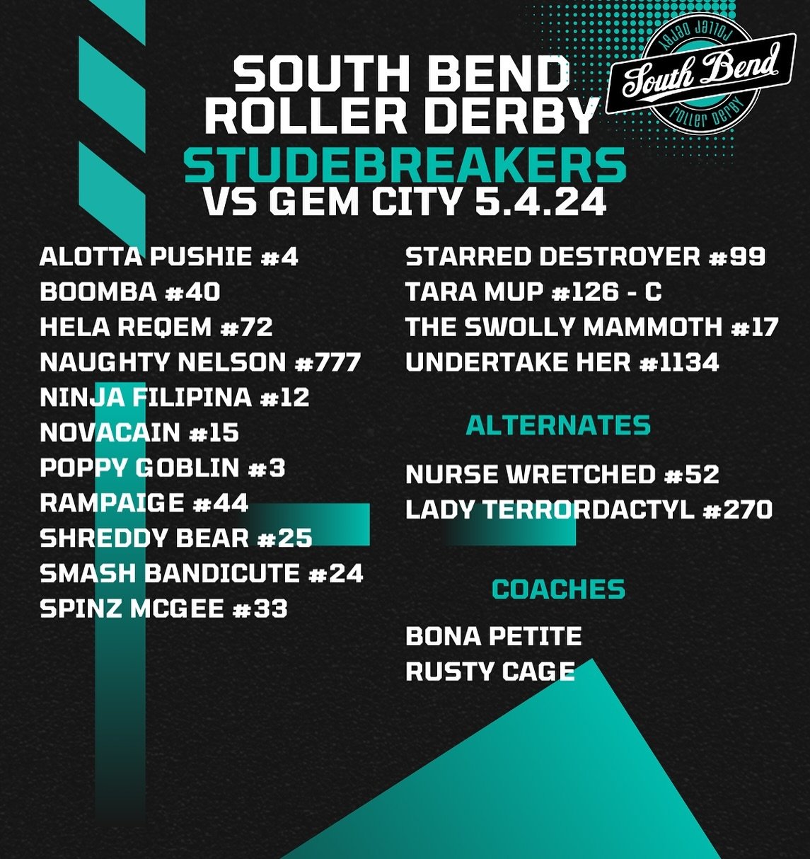 SBRD is hitting the road next weekend - as we travel to Dayton, OH to take on @gemcityrollerderby!