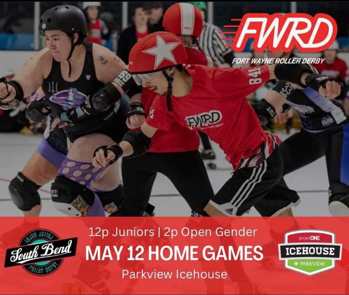 It&rsquo;s bout day! Our open gender team travels to Fort Wayne today for their first game ever! Come spend the afternoon watching some exciting roller derby action! 

Can&rsquo;t make it out? Our friends at @derbydatenight will be hosting the livest
