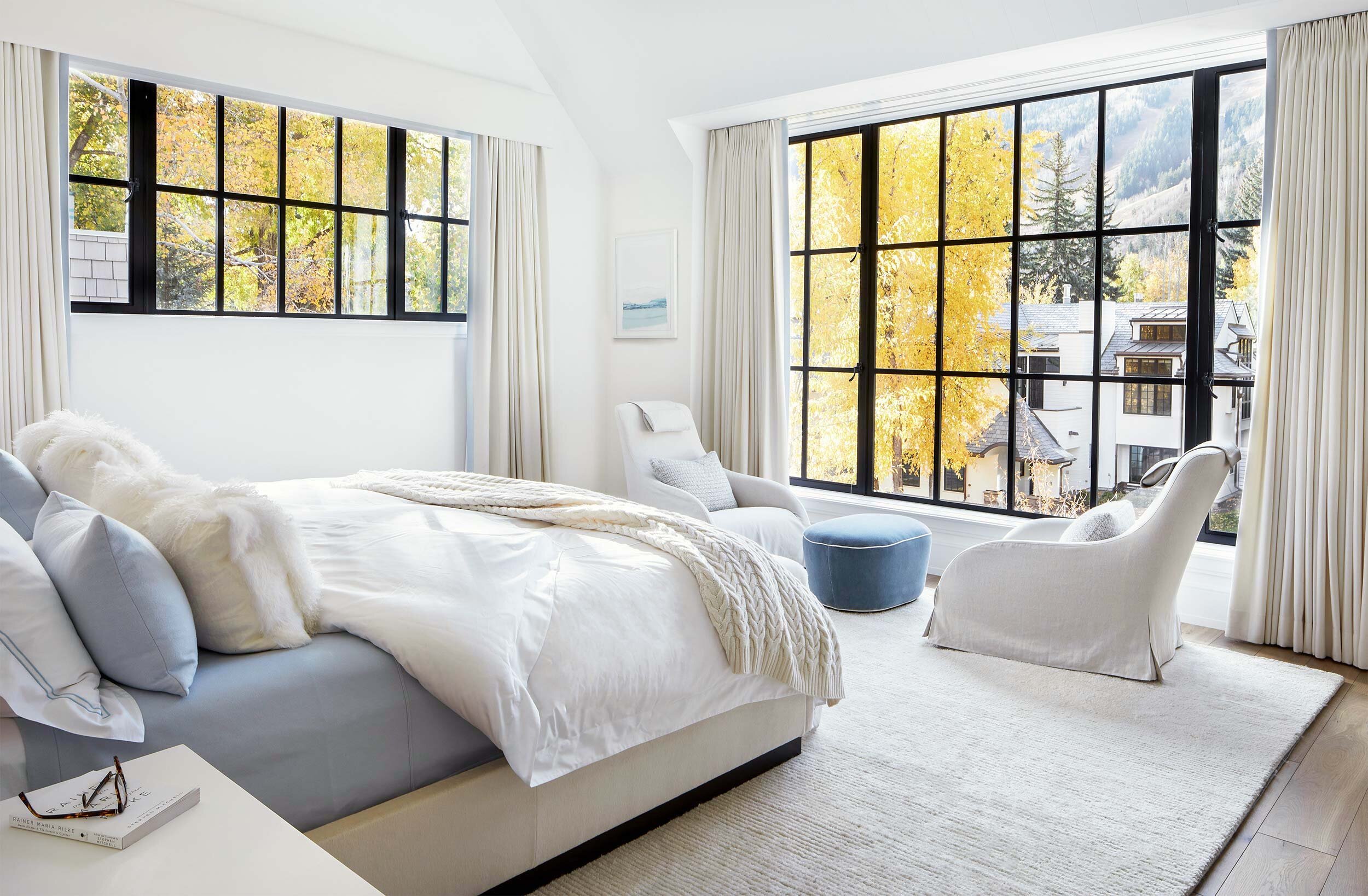 Aspen home bedroom interiors designed by Joe McGuire Design