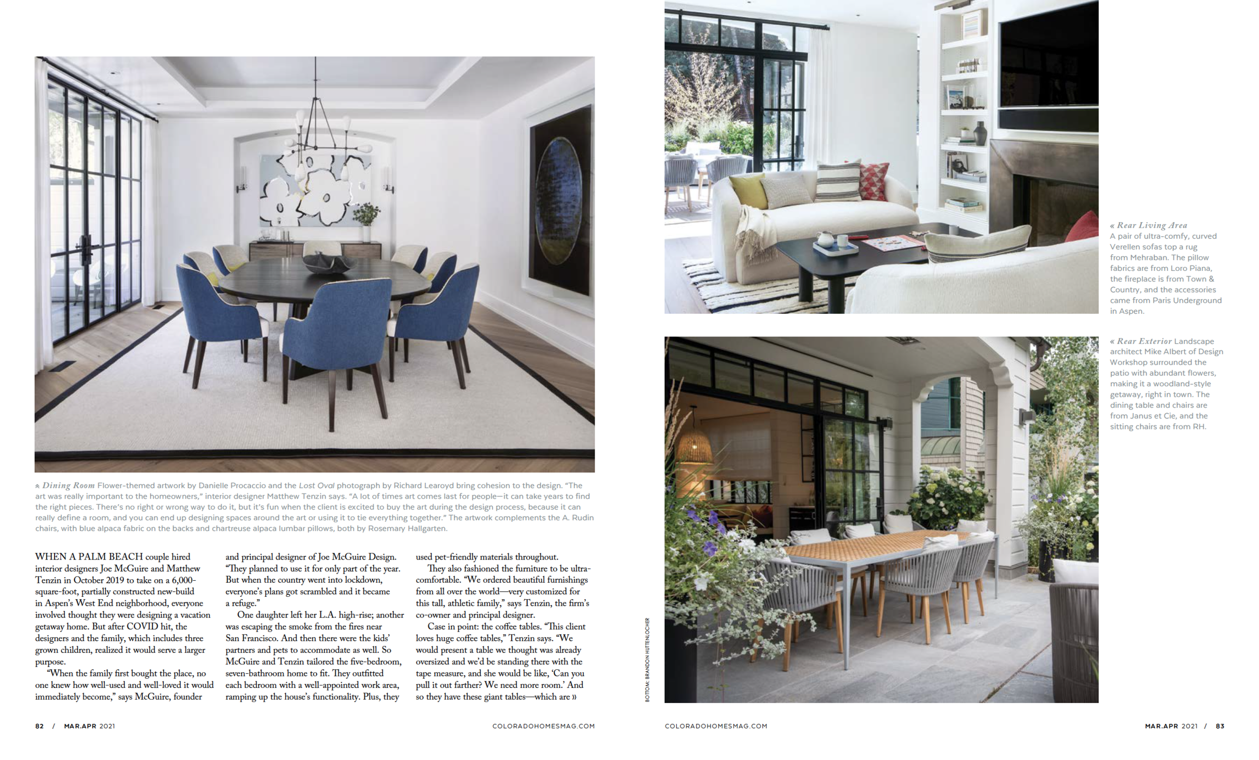 Joe McGuire Design featured in Colorado Homes Magazine