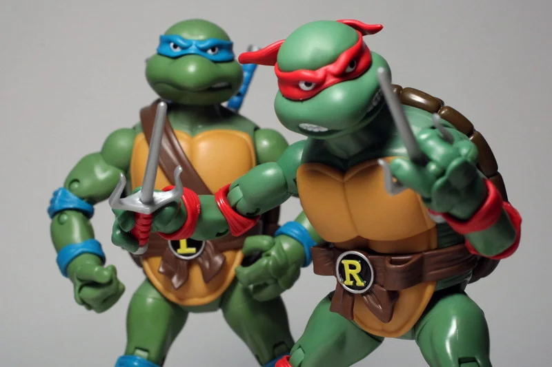 Recent retro pickup: the new updated and up-scaled TMNT figures.