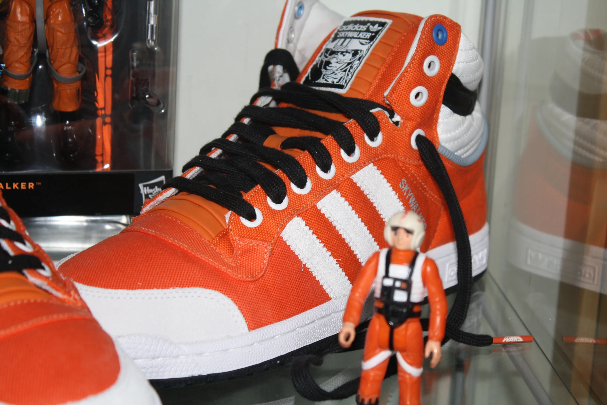 One of the best themed sneakers ever. Notice the details around the ankle/heel, and the different materials used. 