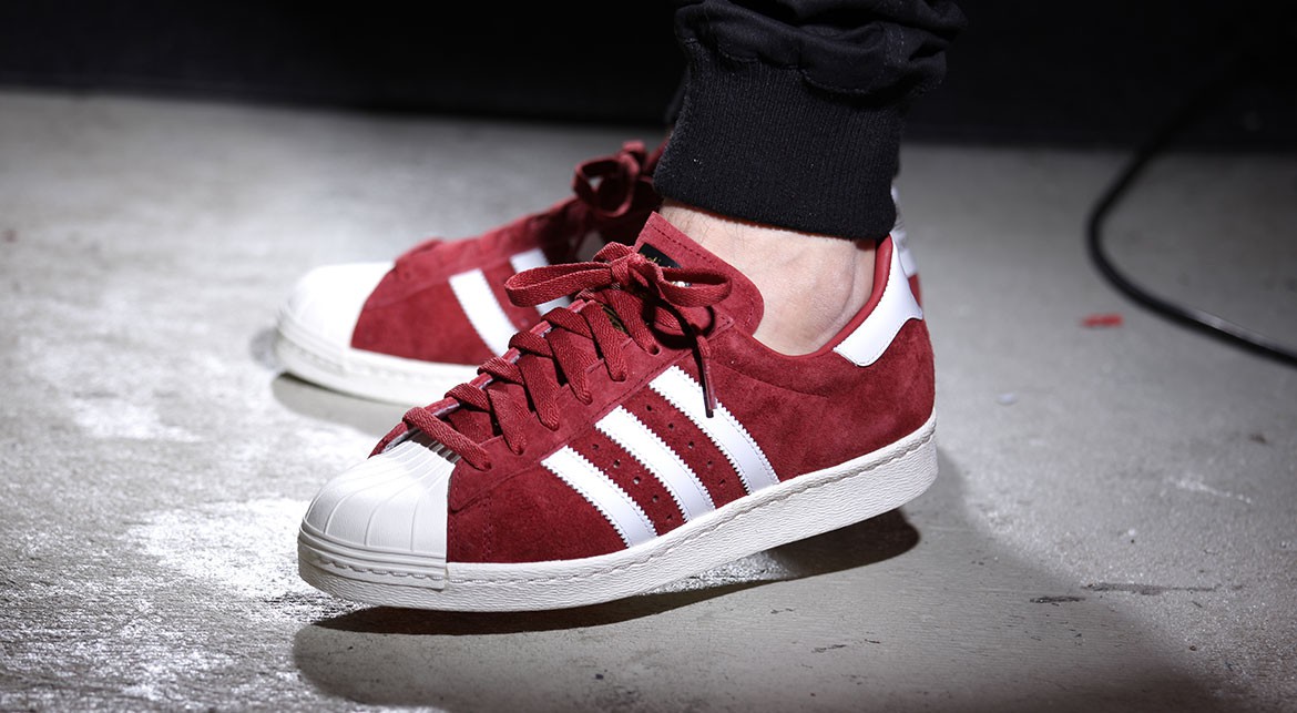 adidas superstar 80s burgundy