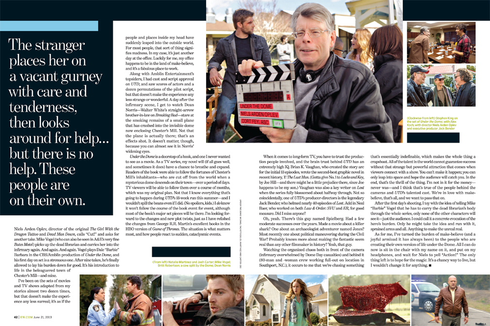 Stephen King Under The Dome | Entertainment Weekly article 