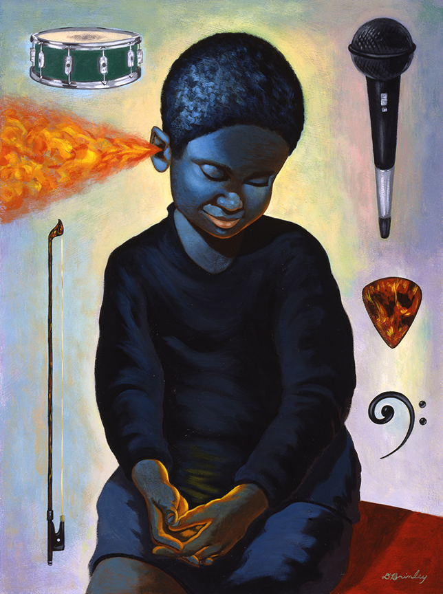   The Blues Boy   Acrylic on wood   Selected American Illustration 22 