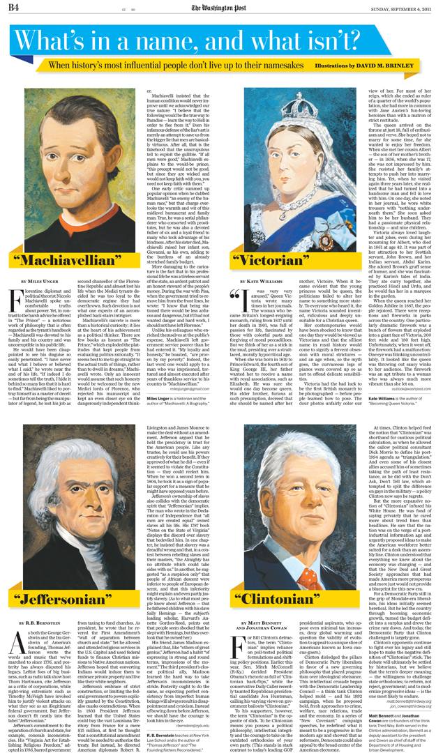   &lsquo;What&rsquo;s In A Name&hellip;&rsquo;  &nbsp;| The Washingtonian Post editorial portraits  &nbsp; 