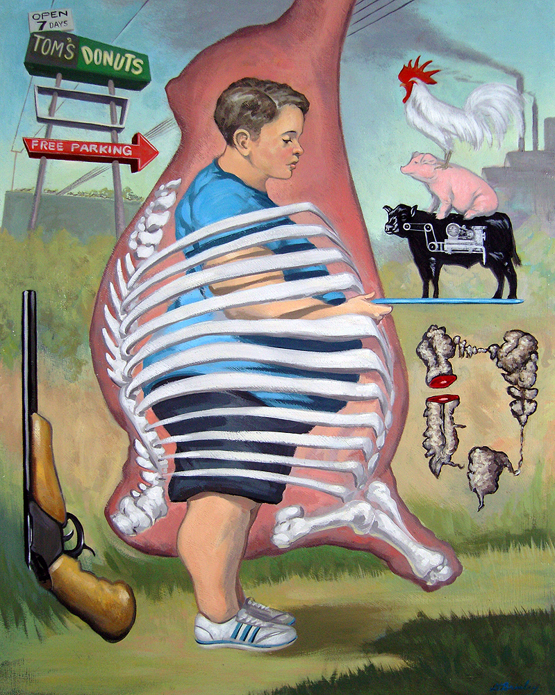 The Factory Farm Acrylic on wood | Chosen American Illustration 28
