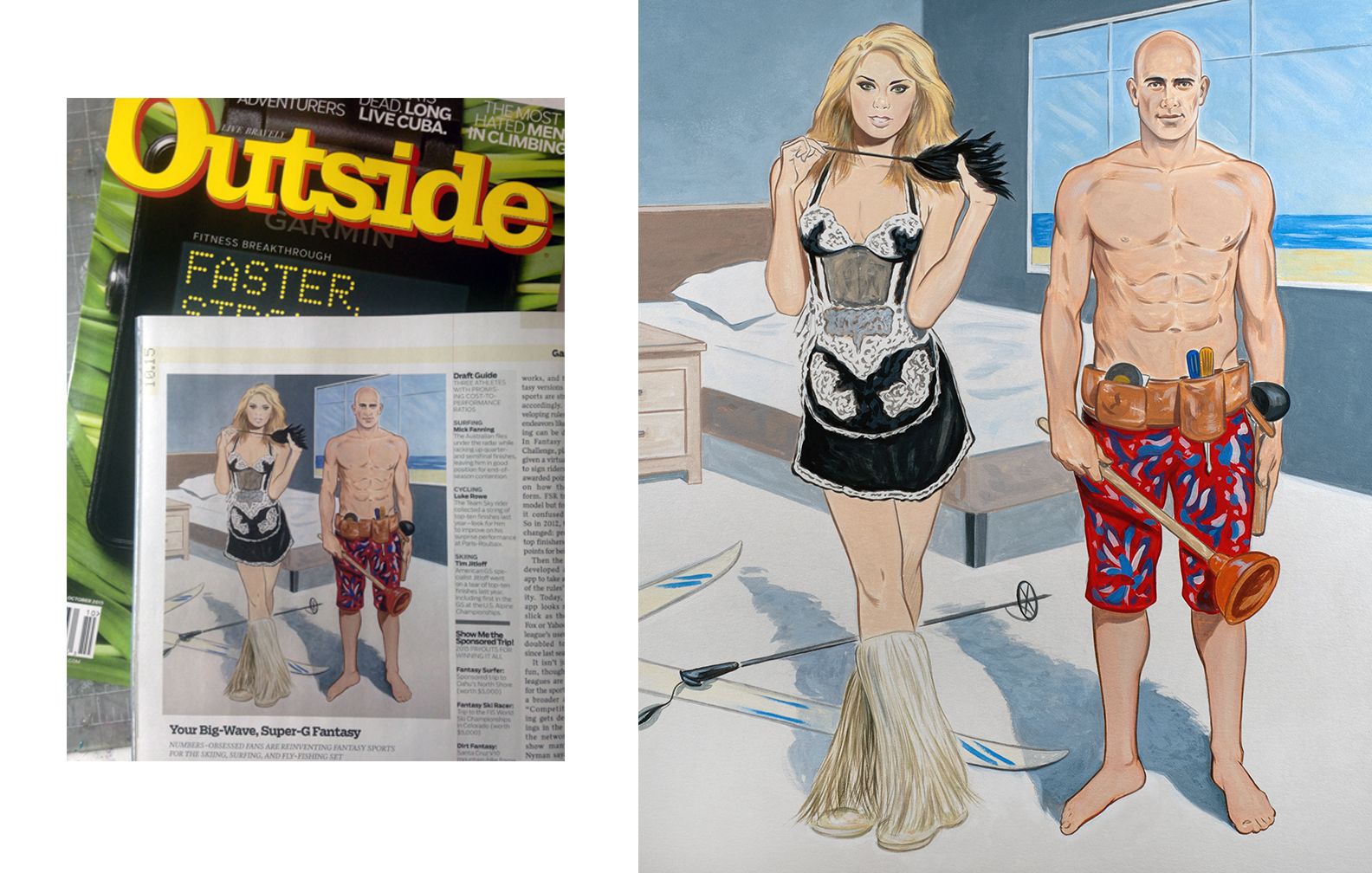   Fantasy Sports Leagues (Lindsey Vonn and Kelly Slater)&nbsp; | Outside Magazine October 2015 