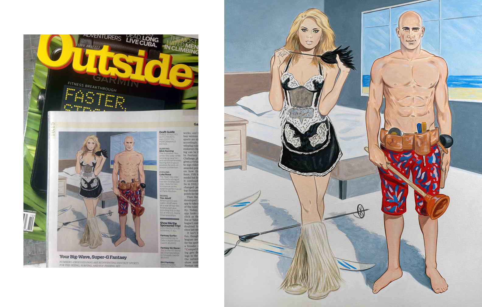 Fantasy Sports Leagues (Lindsey Vonn and Kelly Slater) | Outside Magazine October 2015