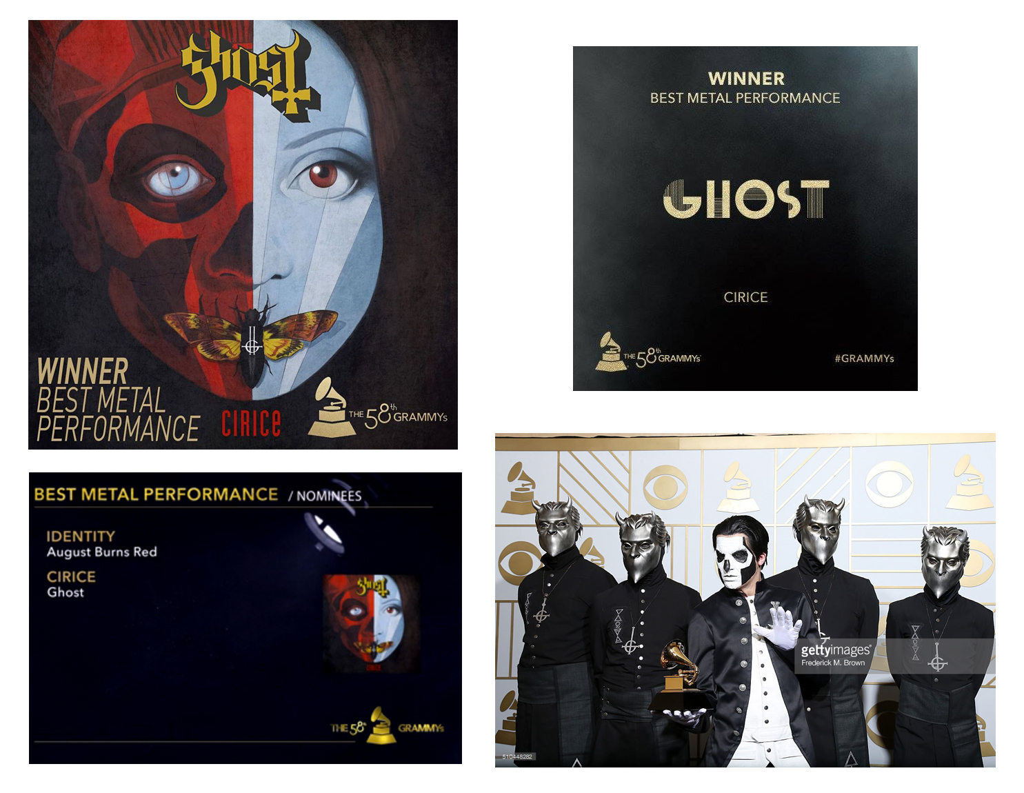 GHOST | Cirice Acrylic on paper and digital Official CD single cover Loma Vista Recordings 2016 58th Annual GRAMMYs award winner: 'Best Metal Performance' OFFICIAL VIDEO LINK