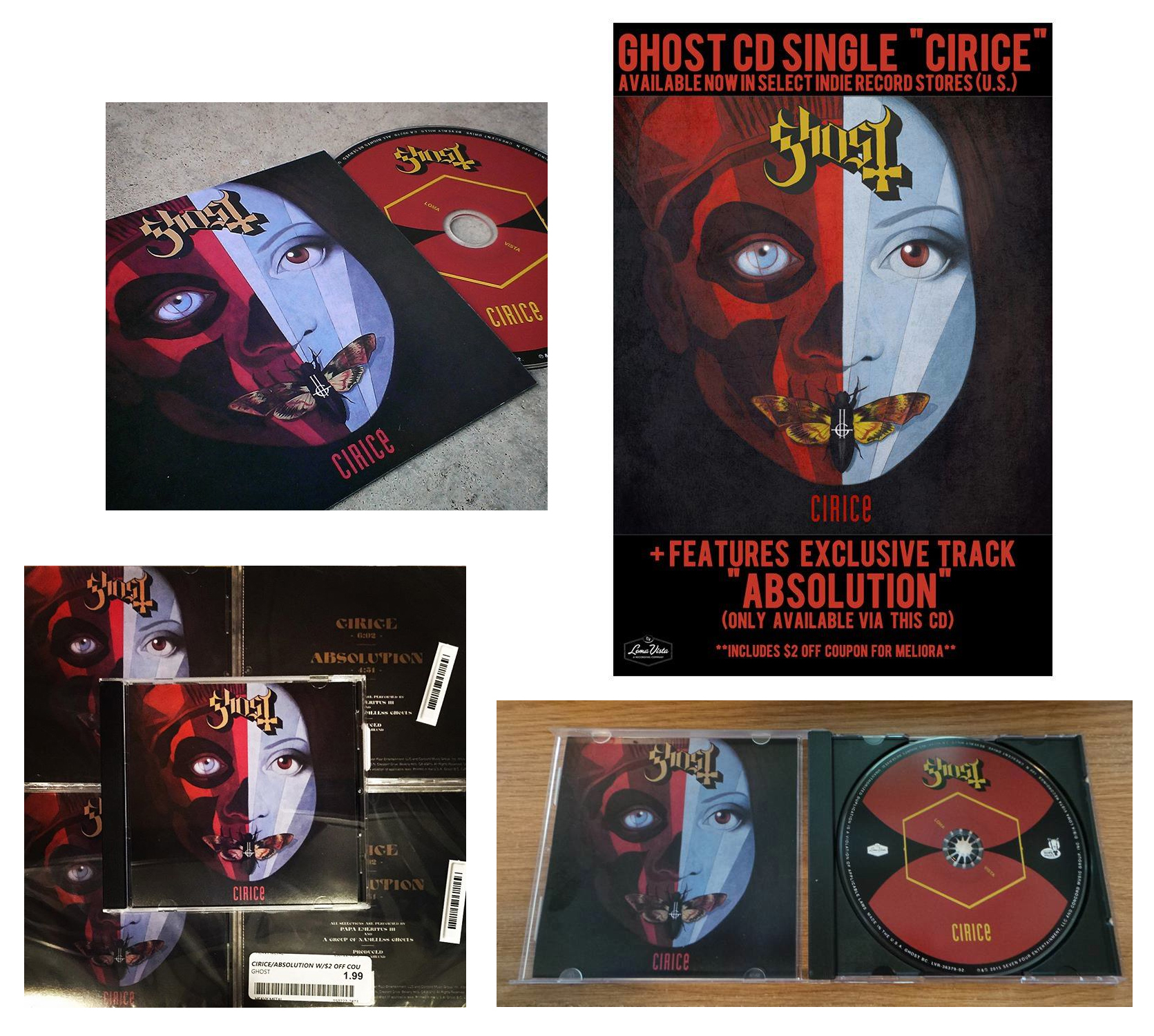   GHOST | Cirice &nbsp;  Acrylic on paper and digital  Official CD single cover | fan photos  Loma Vista Recordings  2016 58th Annual GRAMMYs award winner:&nbsp;'Best Metal Performance' 