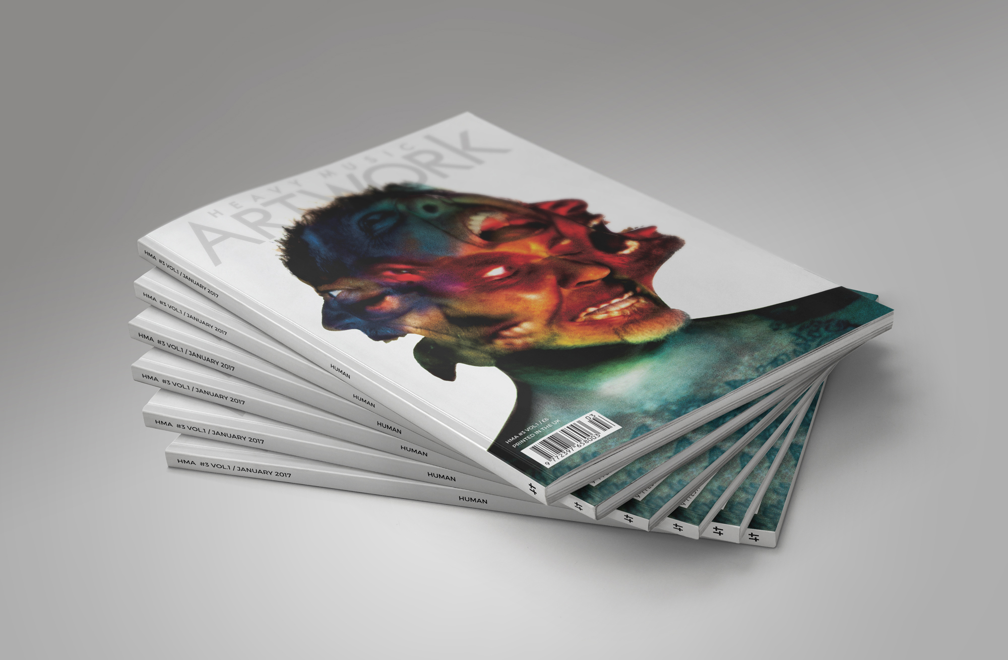 Heavy Music Artwork Issue #3 'Human' | January 2017 | featuring David M. Brinley Art