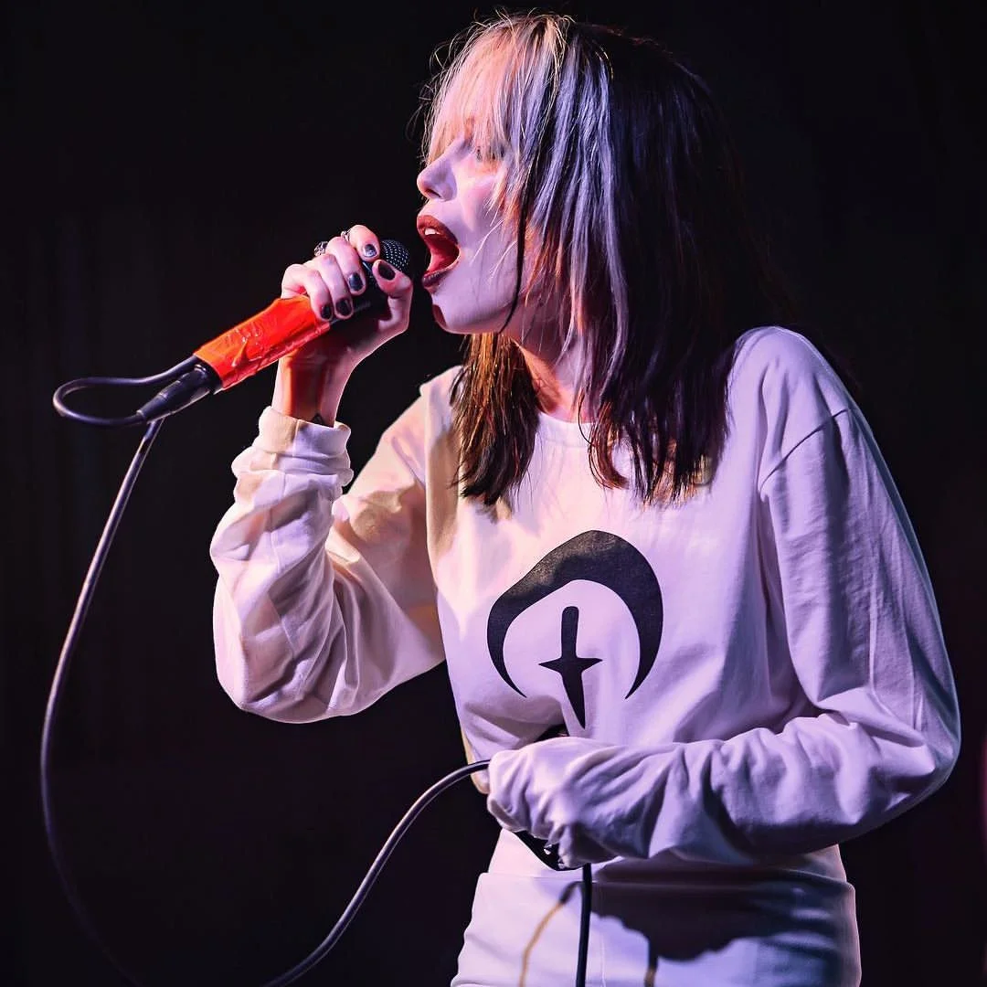 Alice Glass | Live solo debut The Echo, Los Angeles, CA | September 14, 2017 moon dagger logomark design (2017) David M. Brinley Illustration