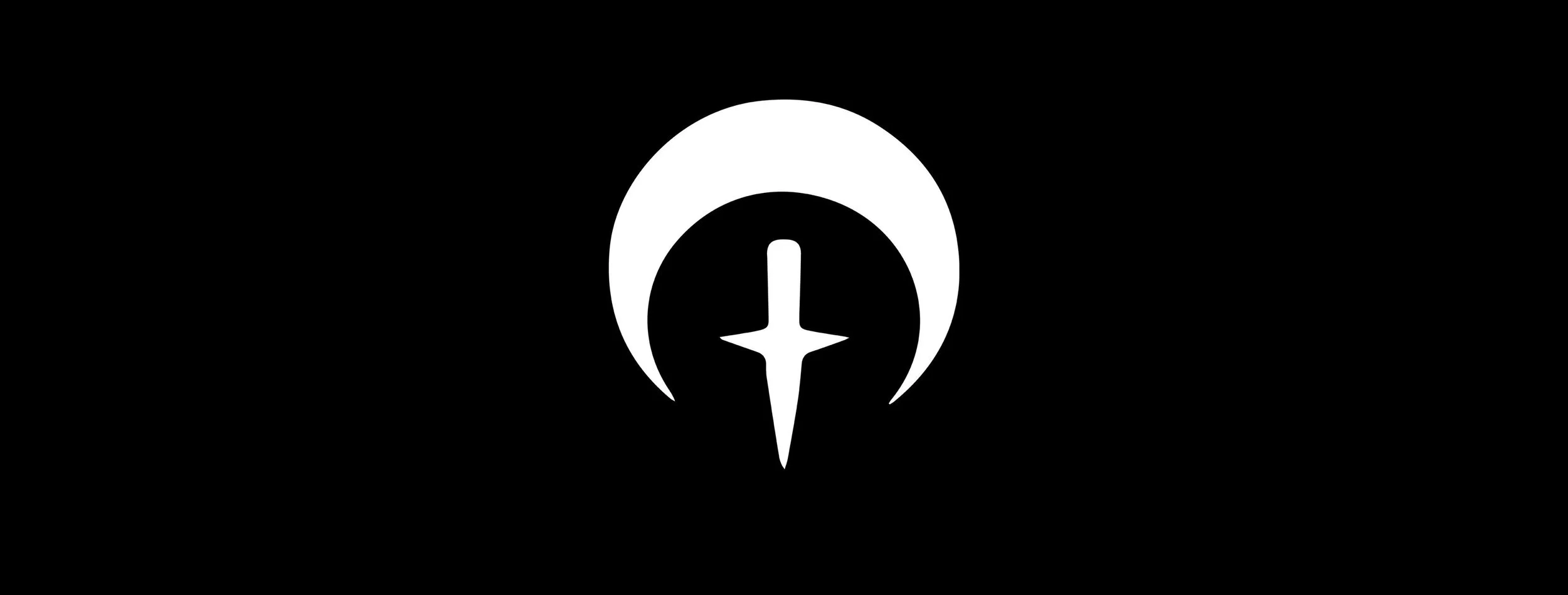 Alice Glass moon dagger logomark design (2017) David M. Brinley Illustration