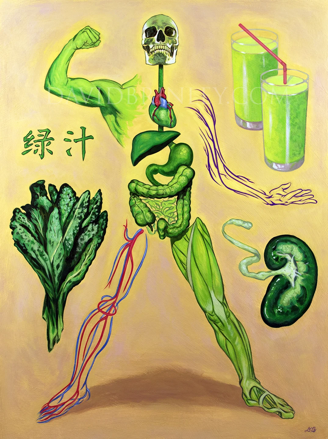 Hard Pressed Acrylic on birch Society of Illustrators Members 'Food Fight' Exhibition | 2017