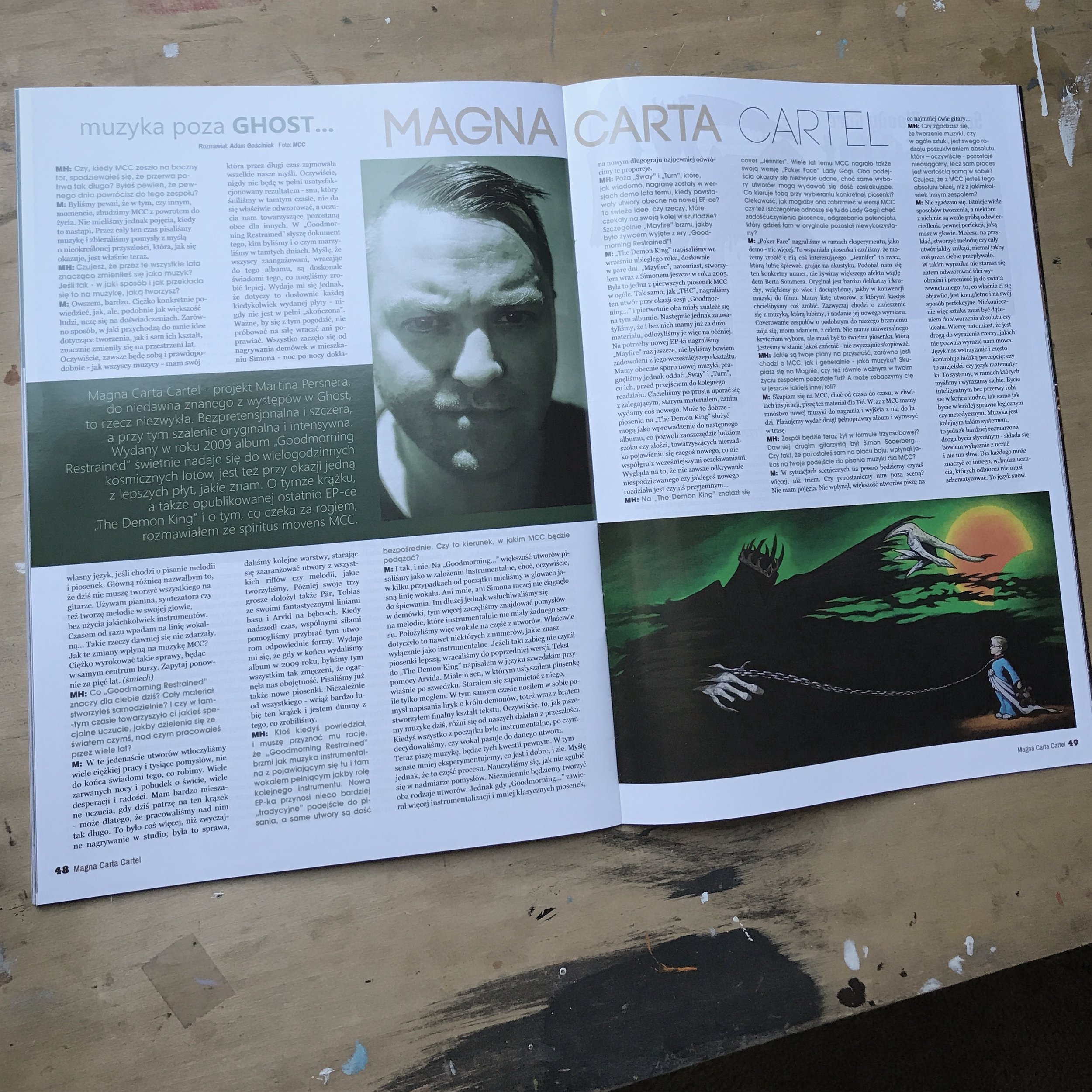   Metal Hammer Poland magazine  | July 2017  Martin Persner interview and Magna Carta Cartel   The Demon King EP review 