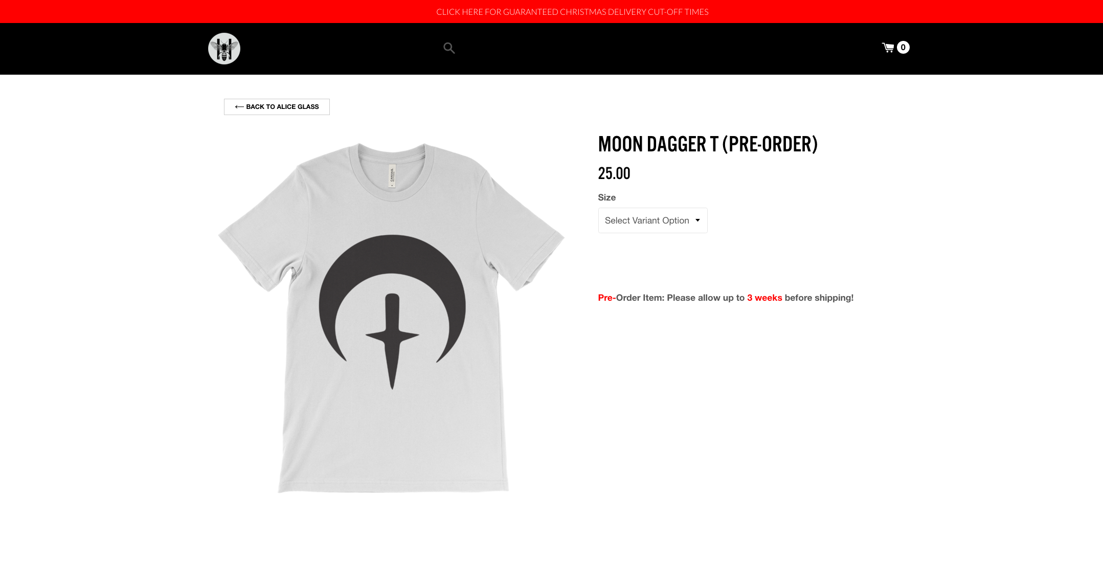 Alice Glass moon dagger logomark design (2017) David M. Brinley Illustration