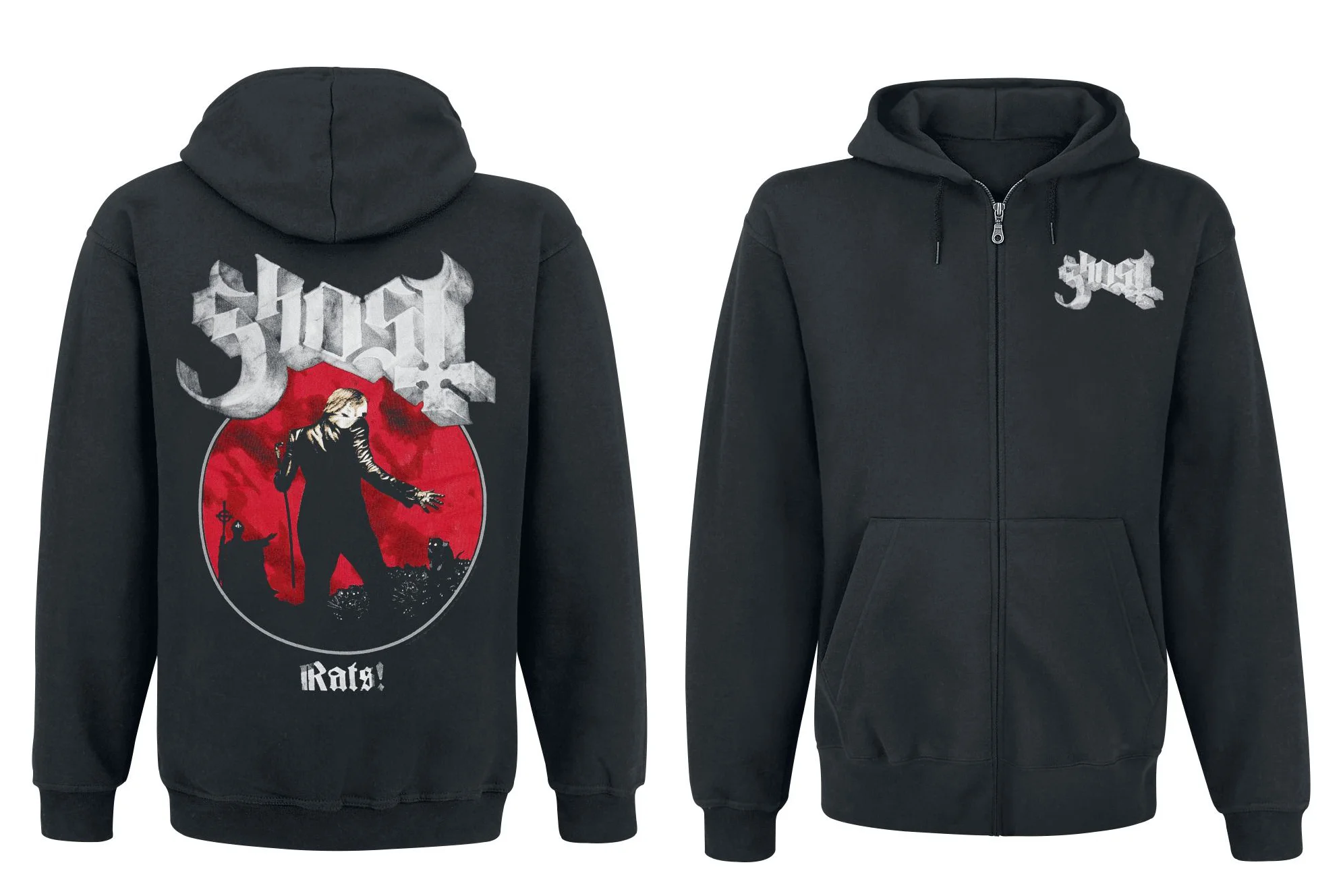 GHOST | Rats! On The Road 2018 admat hoodie official tour image and marble logo Acrylic on paper and digital