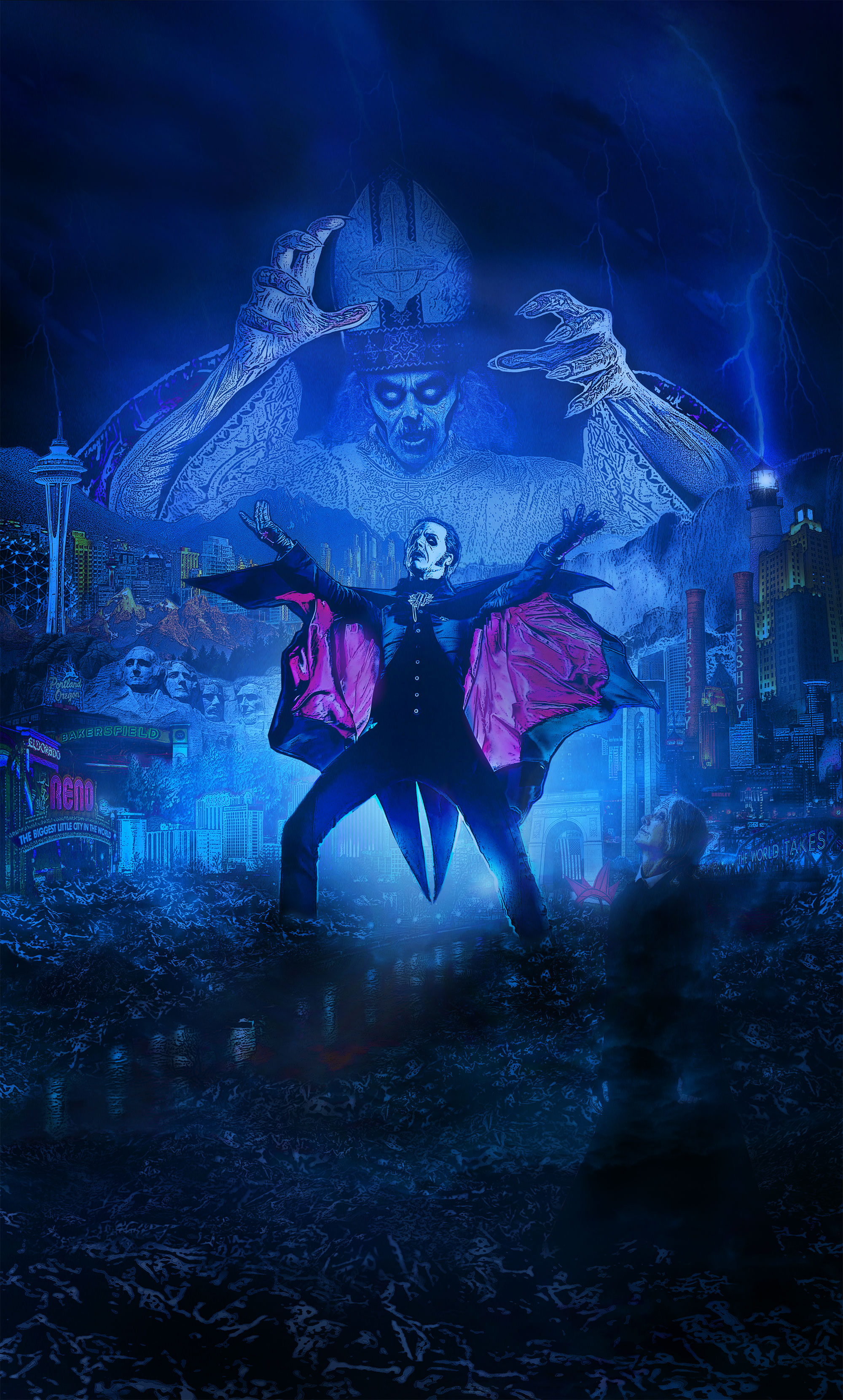   GHOST | The Ultimate Tour Named Death | North America 2019 | teaser    Official Tour Poster   Acrylic and digital     