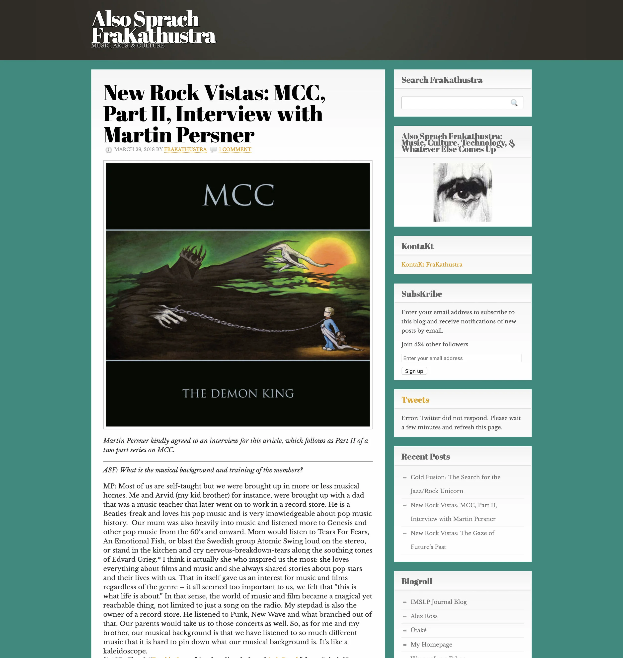 Martin Persner interview | featuring Demon King artwork