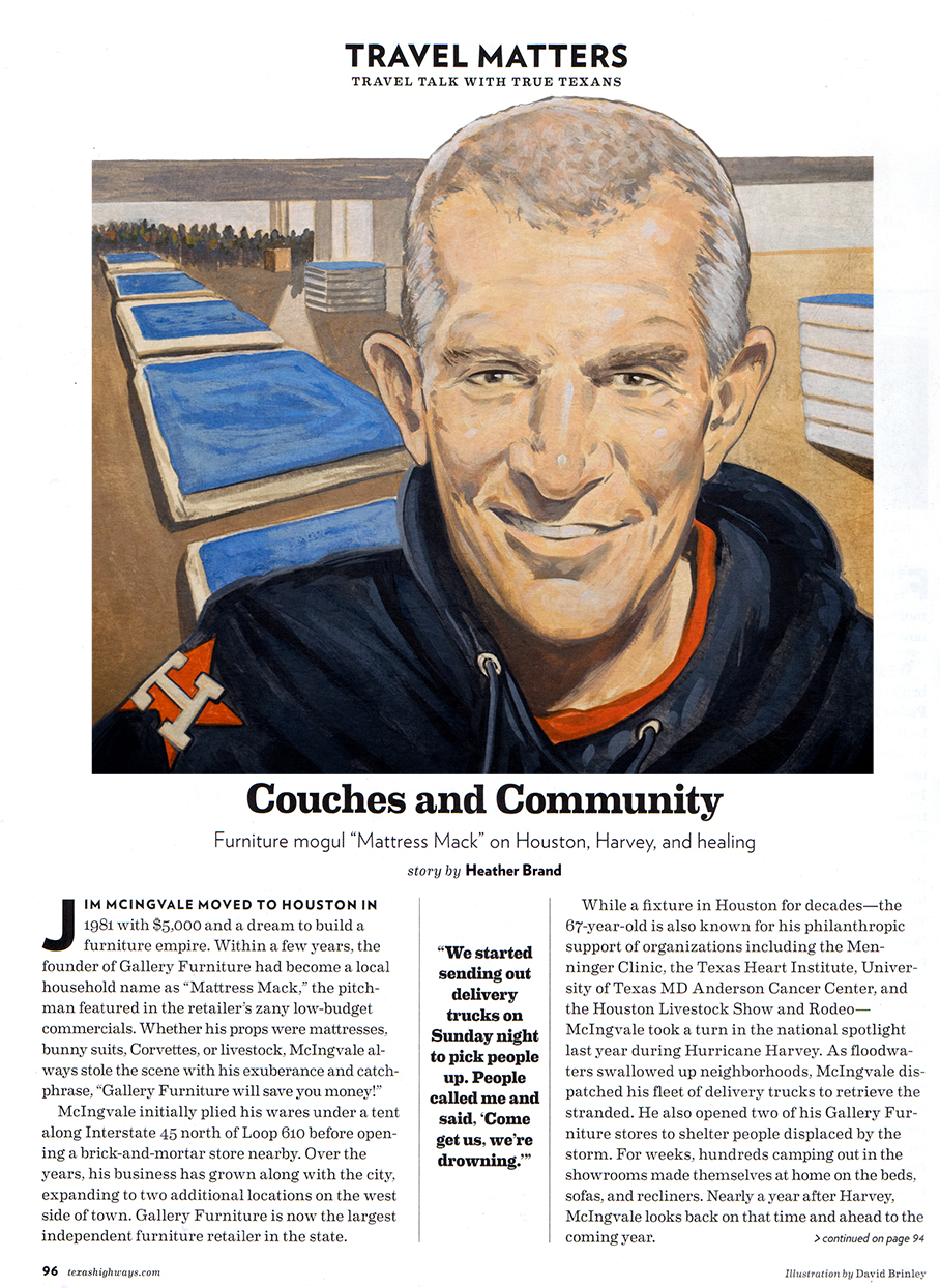   Jim McIngvale, “Mattress Mack”  | Texas Highways magazine | June 2018 