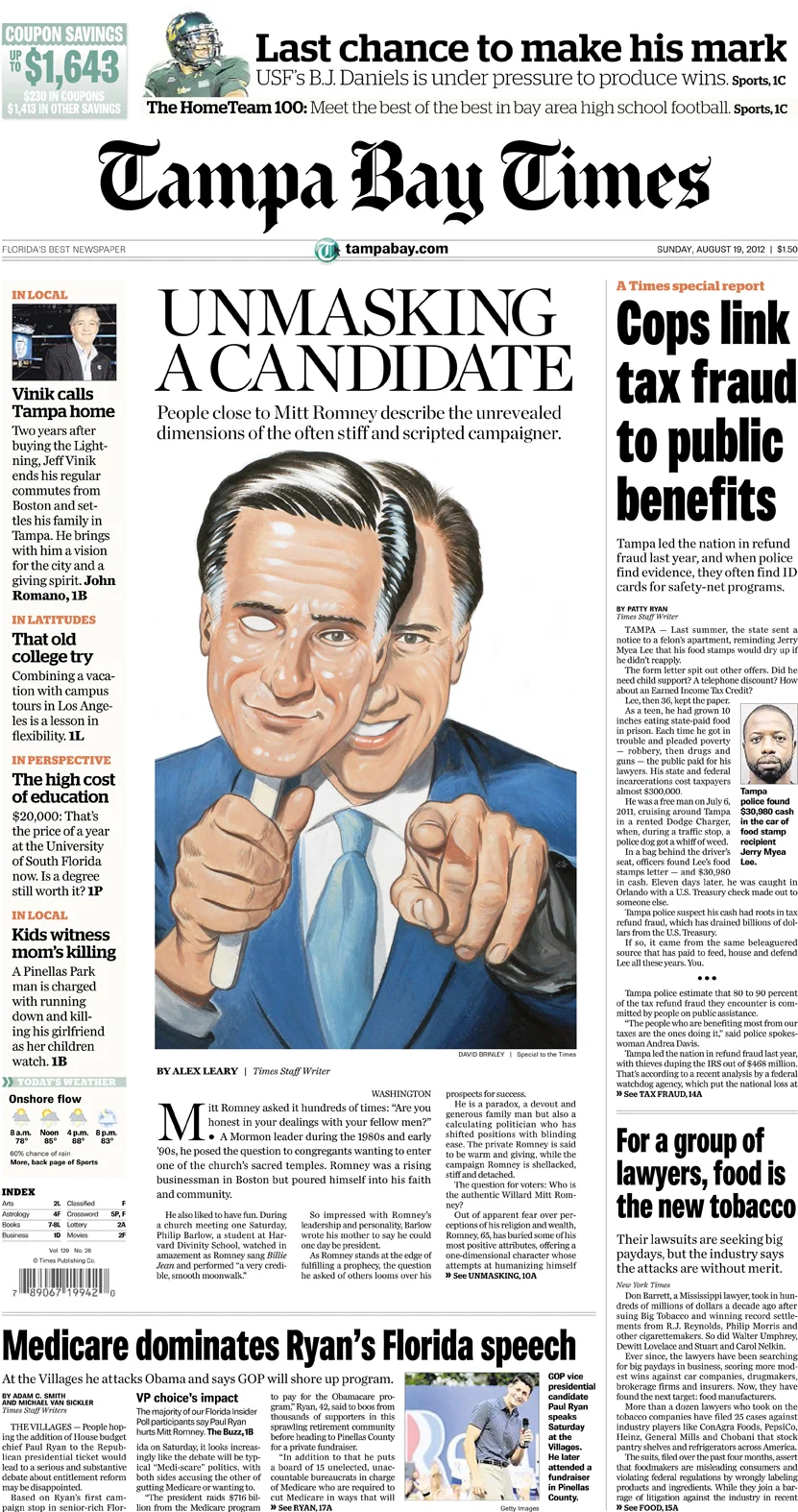 ‘Mitt Romney: Unmasking a Candidate’ | The Tampa Bay Times editorial portrait