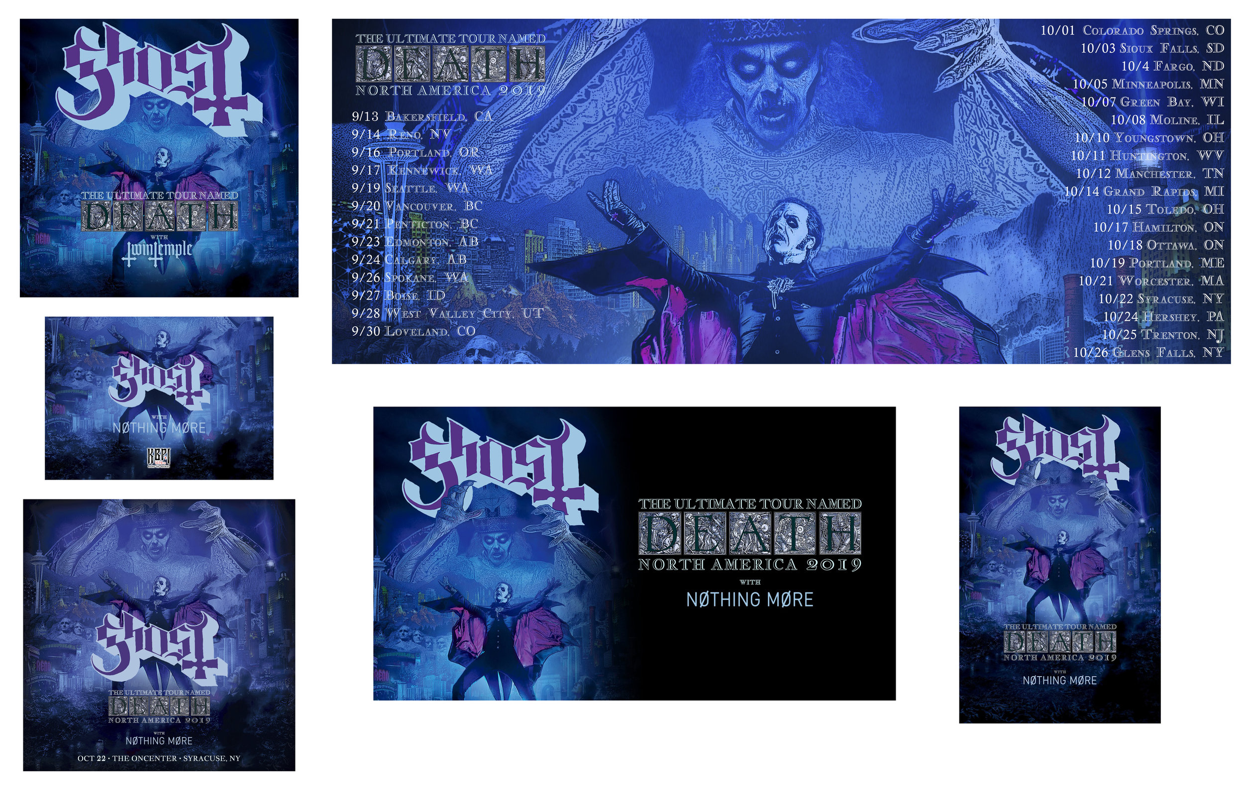 GHOST | The Ultimate Tour Named Death | North America 2019 Acrylic and digital
